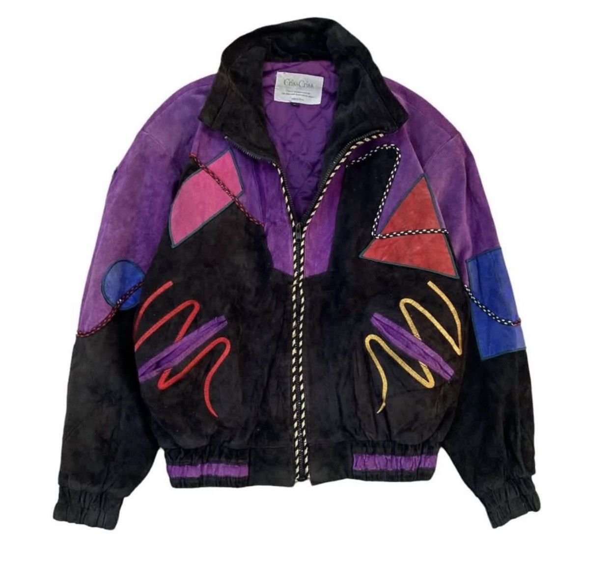 Genuine Leather × Vintage VINTAGES CRISS CRISS INSPIRED PICASSO SUEDE LEATHER JACKET Size US M / EU 48-50 / 2 - 4 Thumbnail