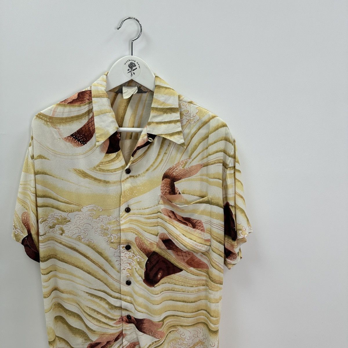 Vintage Vintage 70s Hinahina Koi Carp rare Hawaiian shirt y2k hype Size US M / EU 48-50 / 2 - 2 Thumbnail