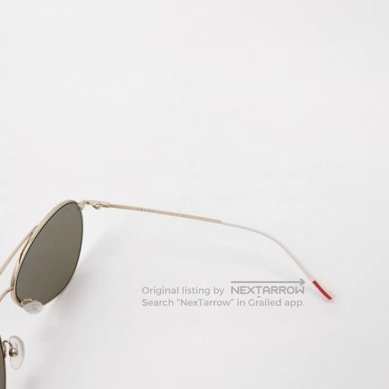 Prada Prada Logo Frame Aviator Sunglasses. Size ONE SIZE - 4 Thumbnail