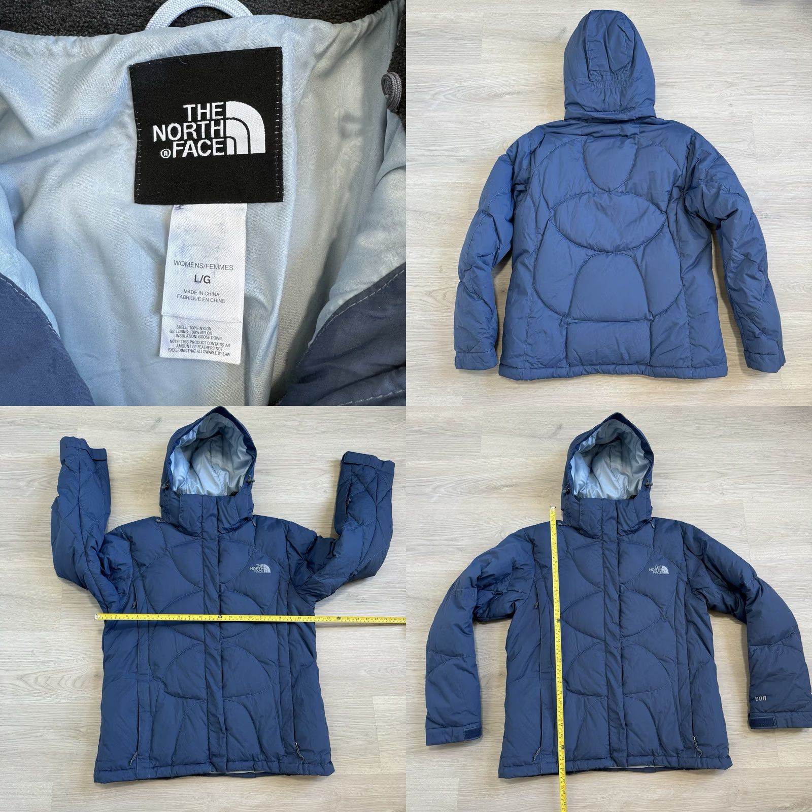 The North Face Vintage The North Face Jacket Women’s L Blue Down Puffer Quilted 600 Ski Ice Size L / US 10 / IT 46 - 8 Thumbnail