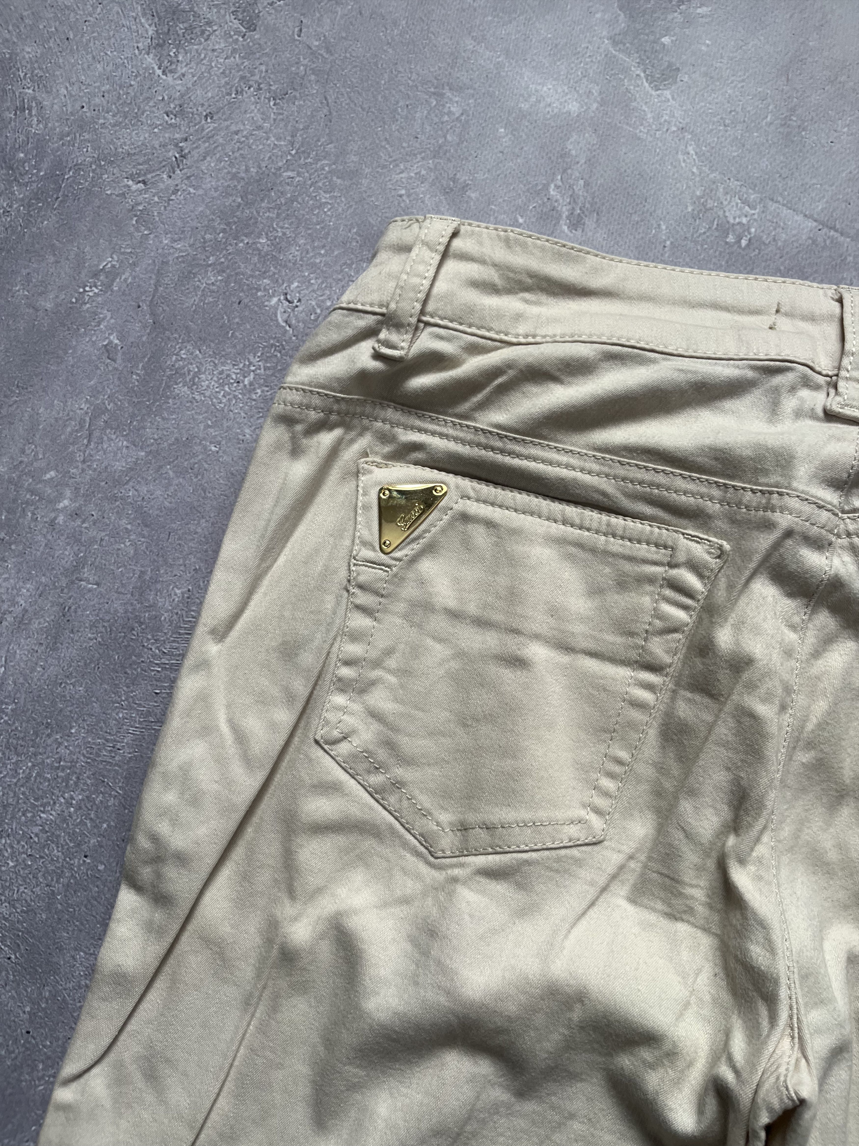 Gucci Gucci Era Tom Ford With Snap Buckle Logo Beige Pants Size 29" - 20 Thumbnail