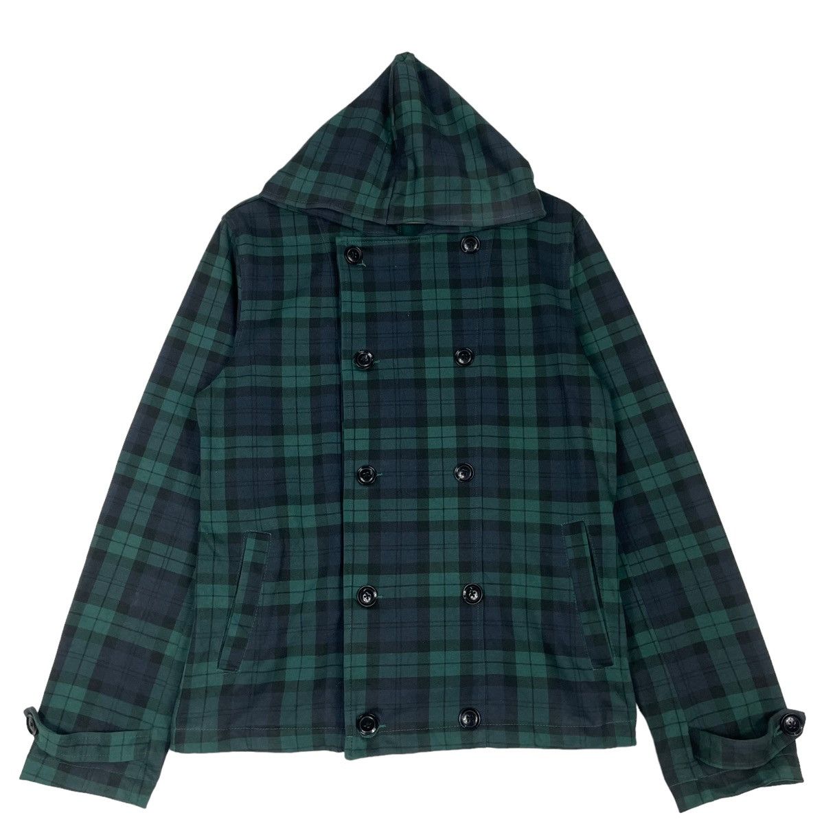 Hysteric Glamour × Japanese Brand × RAGEBLUE 💥RAGEBLUE CHECKED GREEN BLUE HOODIE JACKET Size US M / EU 48-50 / 2 - 2 Thumbnail