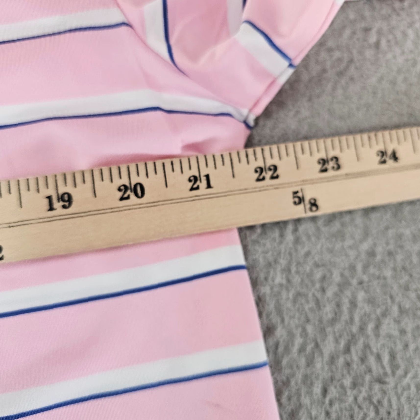 RLX Ralph Lauren RLX Ralph Lauren Polo Shirt Mens Medium Pink Striped Short Sleeve Golf Stretch Size US M / EU 48-50 / 2 - 5 Thumbnail