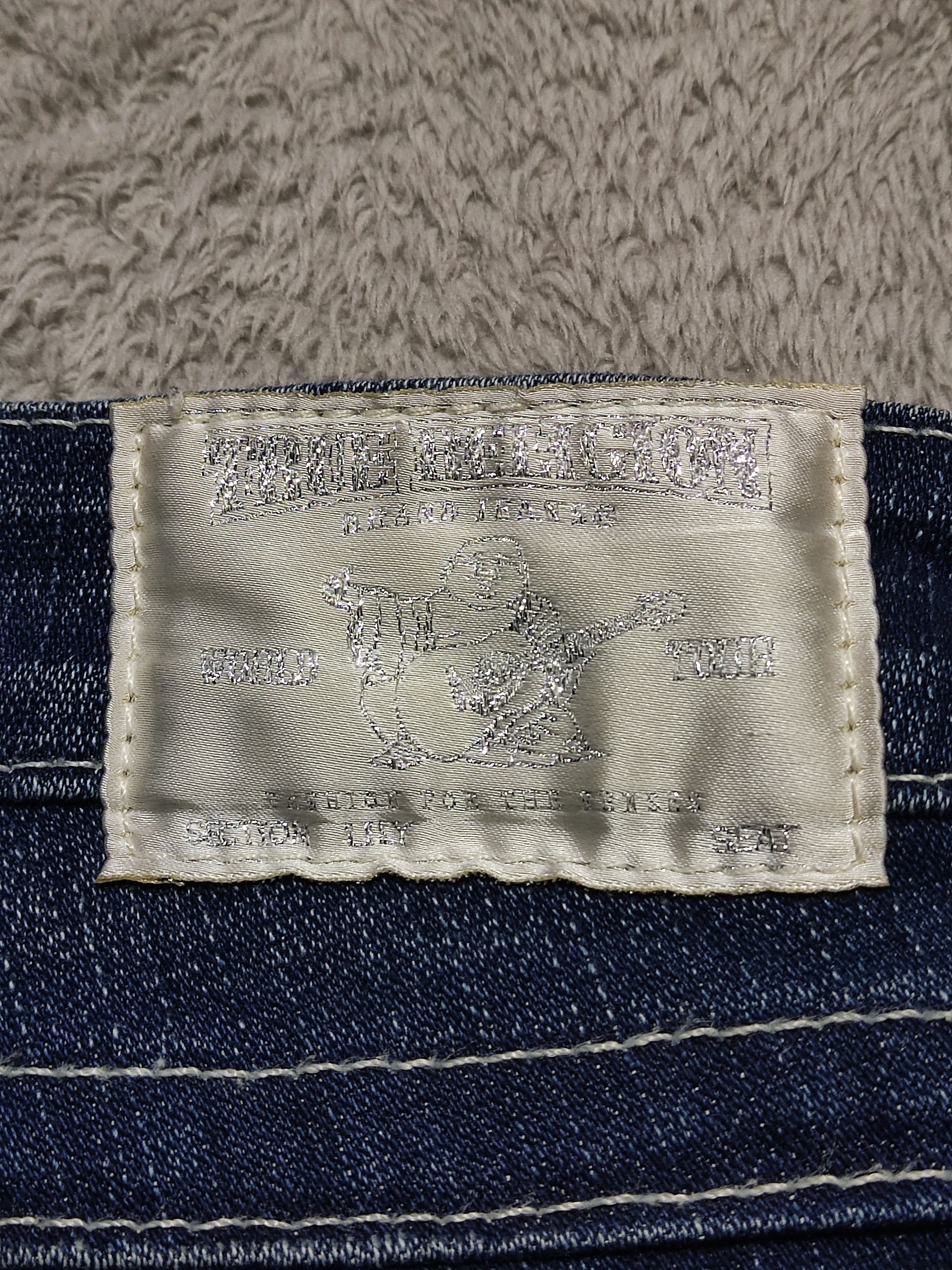 True Religion Y2K True Religion Lily Low Rise 3/4 Jeans Crystal Button Size 29" - 9 Thumbnail