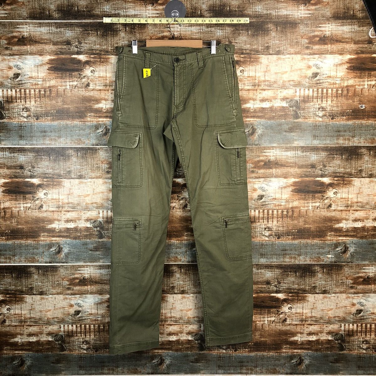 Japanese Brand DL Design Work Green Cargo Multipocket Pants #C634 Size US 31 - 1 Thumbnail