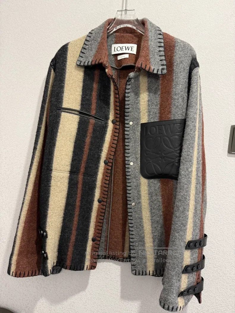 Loewe Loewe Striped wool coat Size XXS / US 00 / IT 34 - 1 Thumbnail