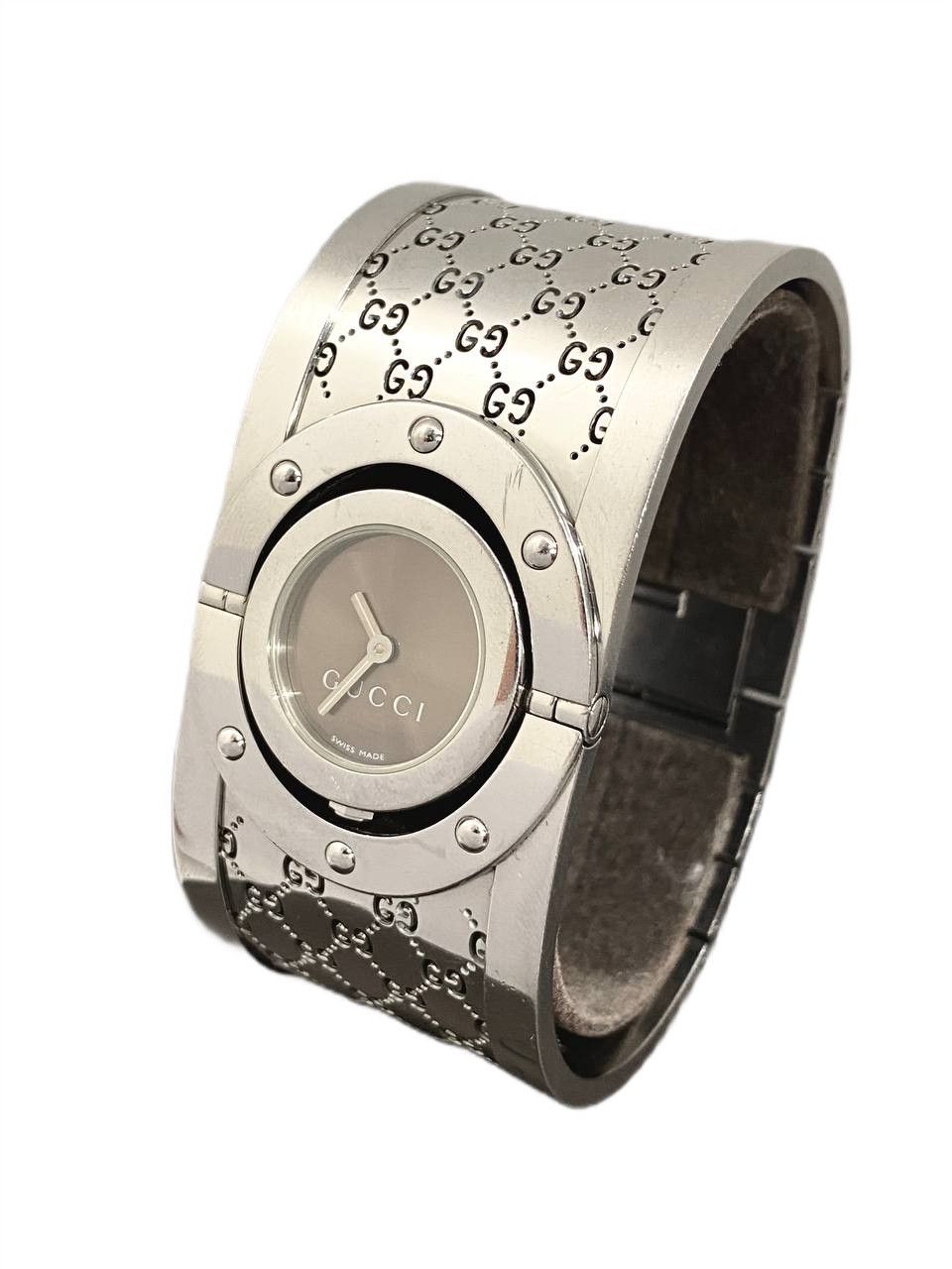 Gucci Gucci GG Logo Twirl Steel Quartz Wrist Watch Vintage Y2K Size ONE SIZE - 6 Thumbnail