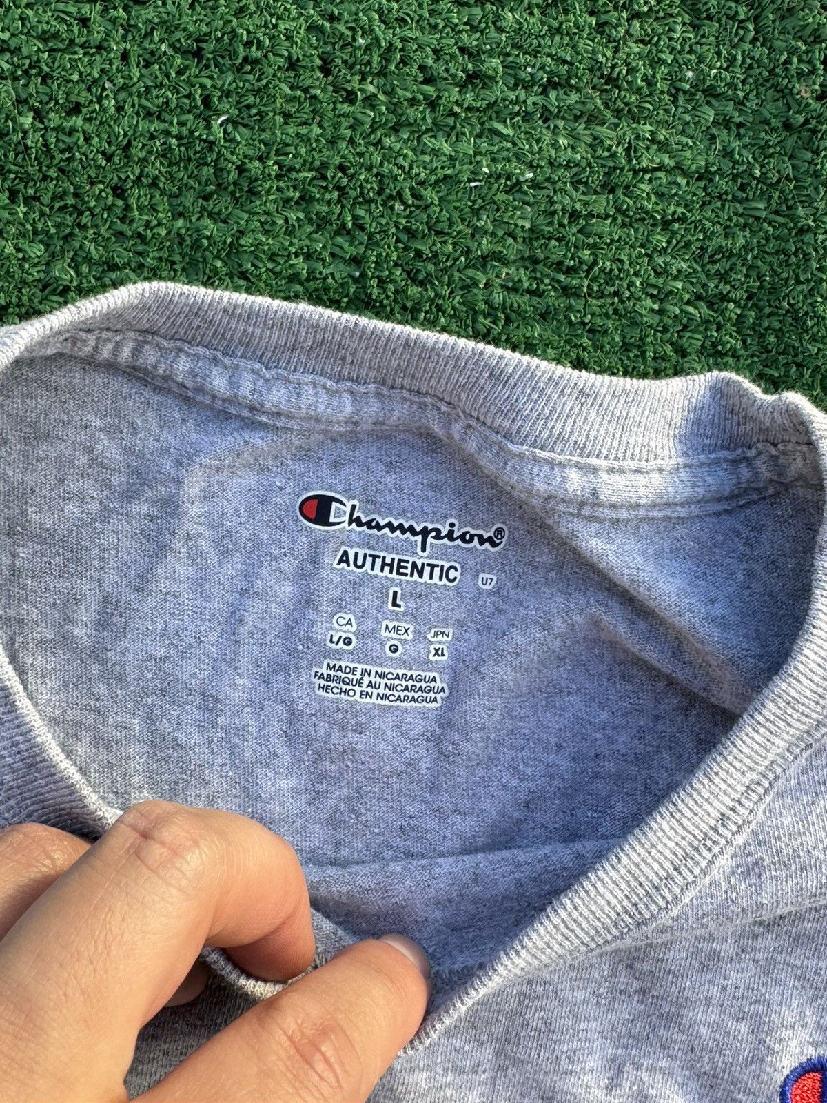 Champion Champion Grey T-Shirt Size US L / EU 52-54 / 3 - 2 Thumbnail