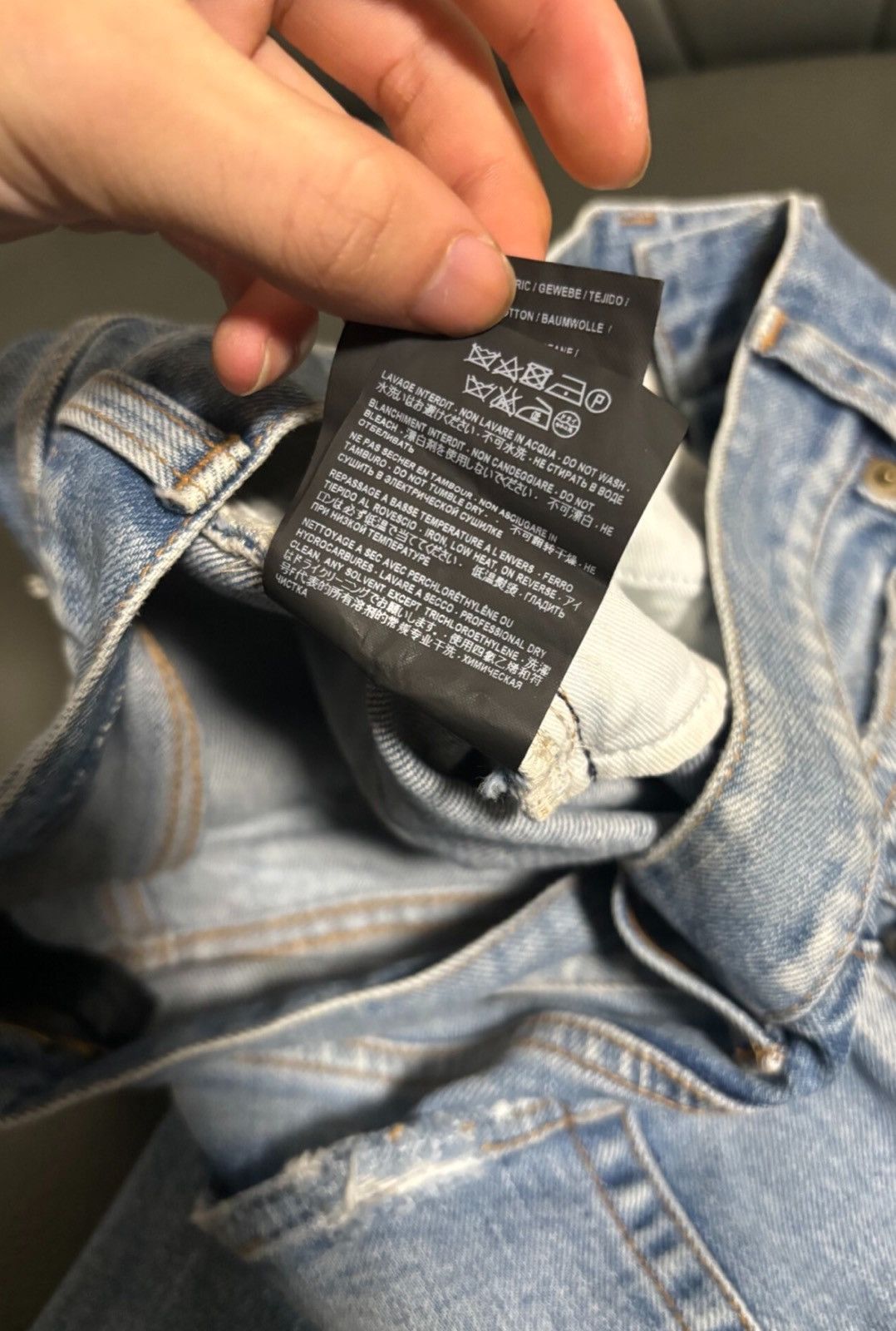 Saint Laurent Paris Saint Laurent SLP 2018SS Light Blue Heavy Destroyed Jeans Size US 28 / EU 44 - 7 Thumbnail