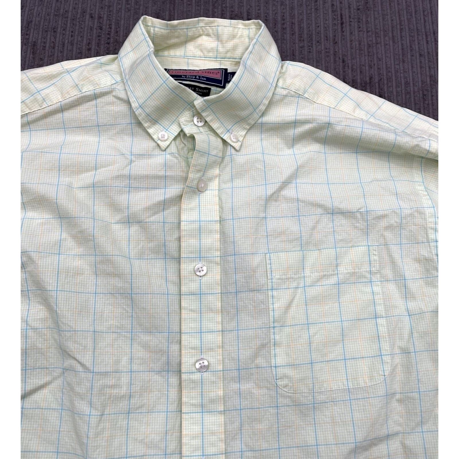 Vineyard Vines Vineyard Vines Murray Shirt Long Sleeve Button-Up Adult Large Light Green Multicolor Check Casual Mens Size US L / EU 52-54 / 3 - 7 Thumbnail