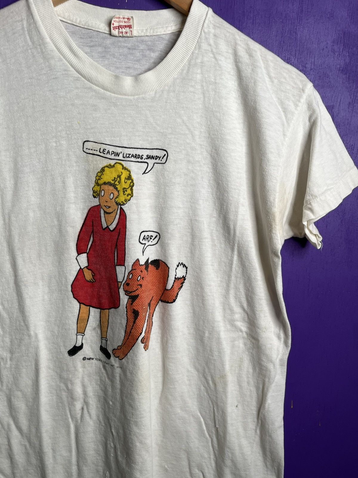Vintage Vintage 1978 Little orphan Annie leapin lizards t-shirt Size US M / EU 48-50 / 2 - 3 Thumbnail