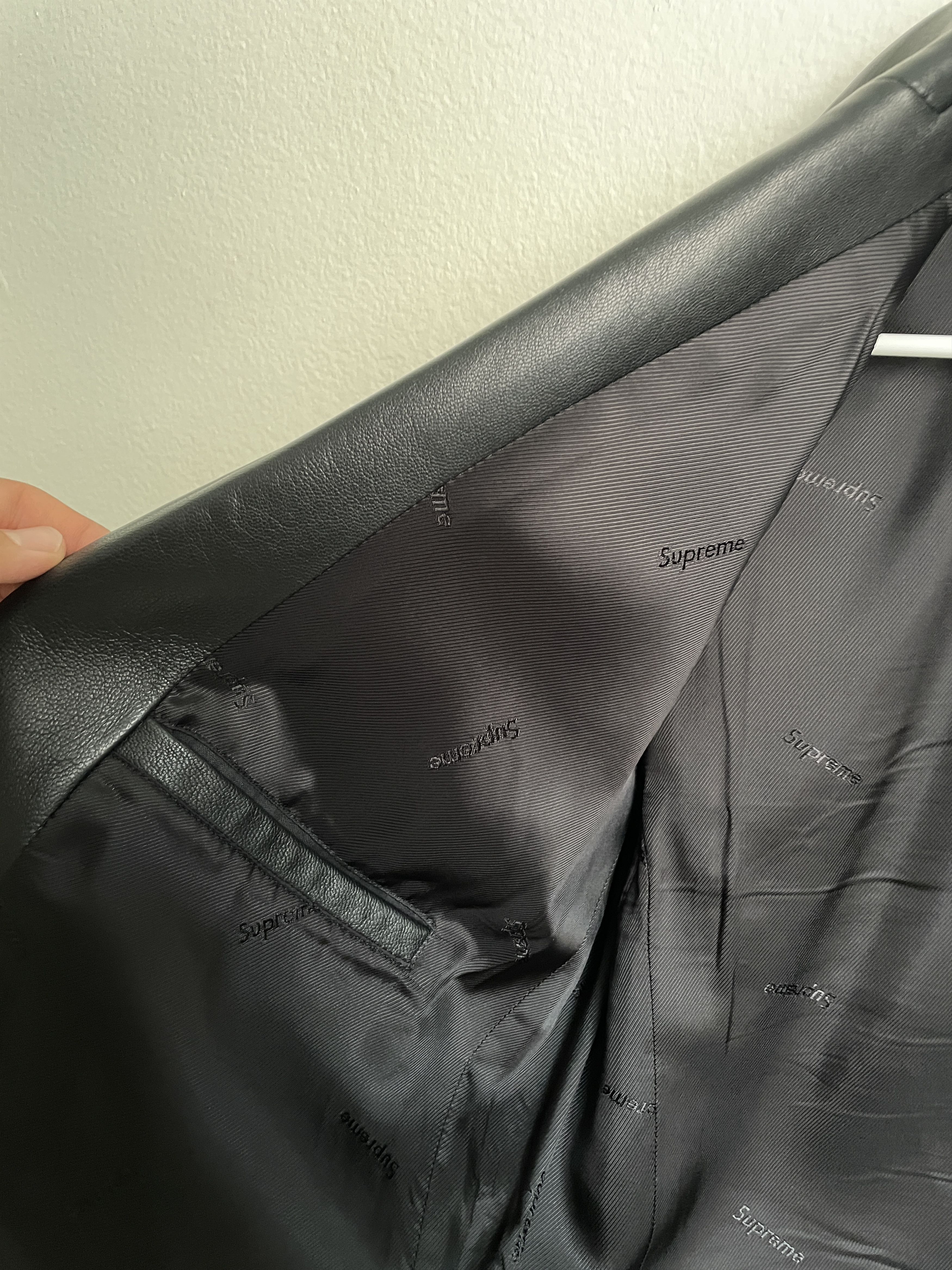 Supreme Supreme Leather Blazer (SS19) Size US S / EU 44-46 / 1 - 6 Thumbnail