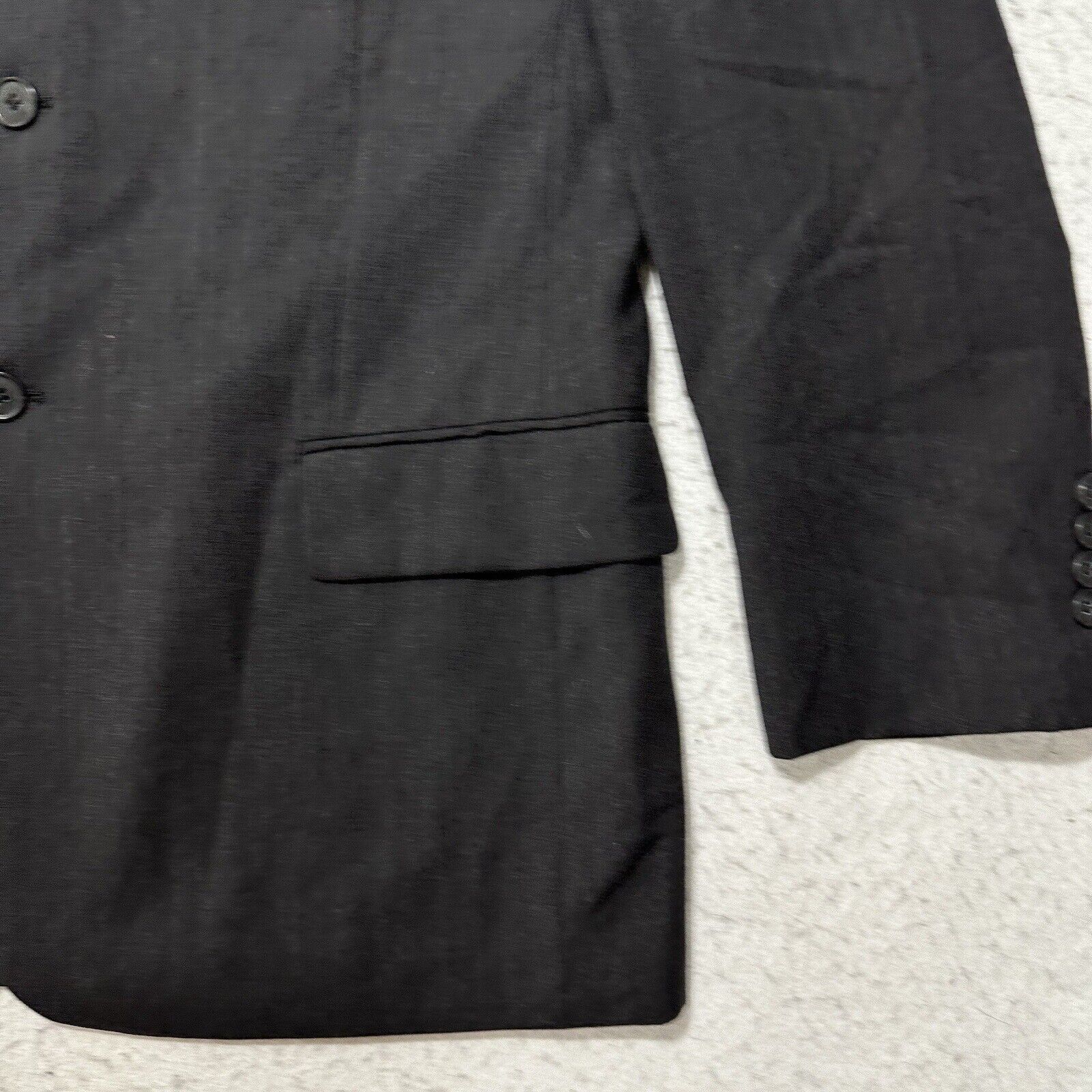 Other Axcess Claiborne 42R 100% Wool Suit Jacket Black/Gray Blazer Size 42R - 4 Thumbnail