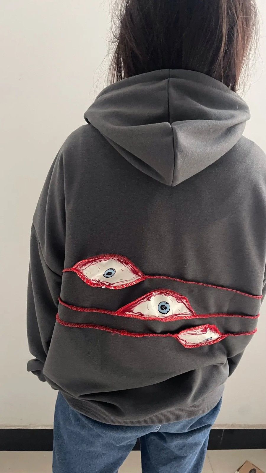 Japanese Brand × Other Streetwear y2k sweatshirt hoodie retro gothic eye print Size US L / EU 52-54 / 3 - 5 Thumbnail