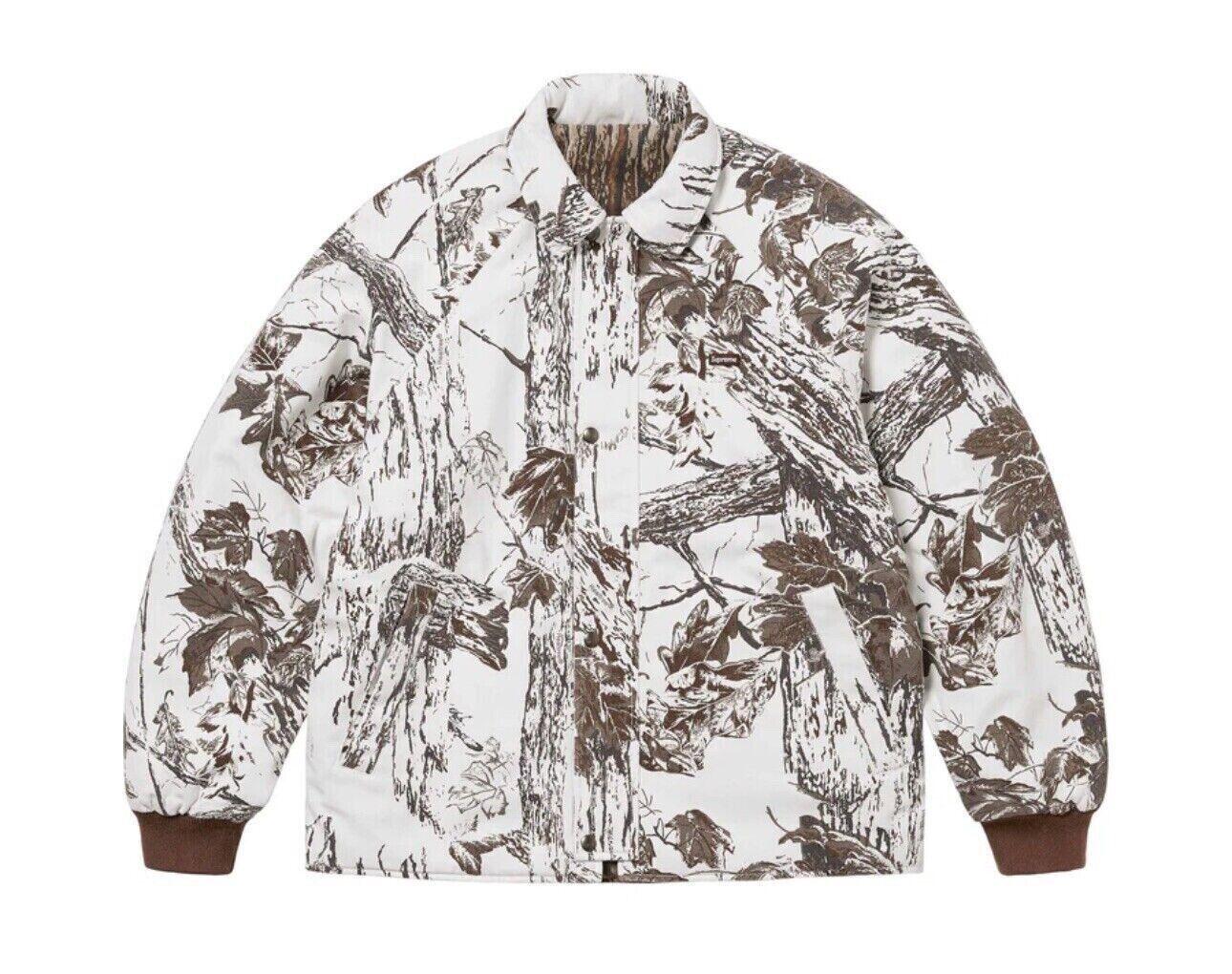 image of Supreme Realtree Reversible Quilted Jacket Size XL Snow Camo in White, Men's