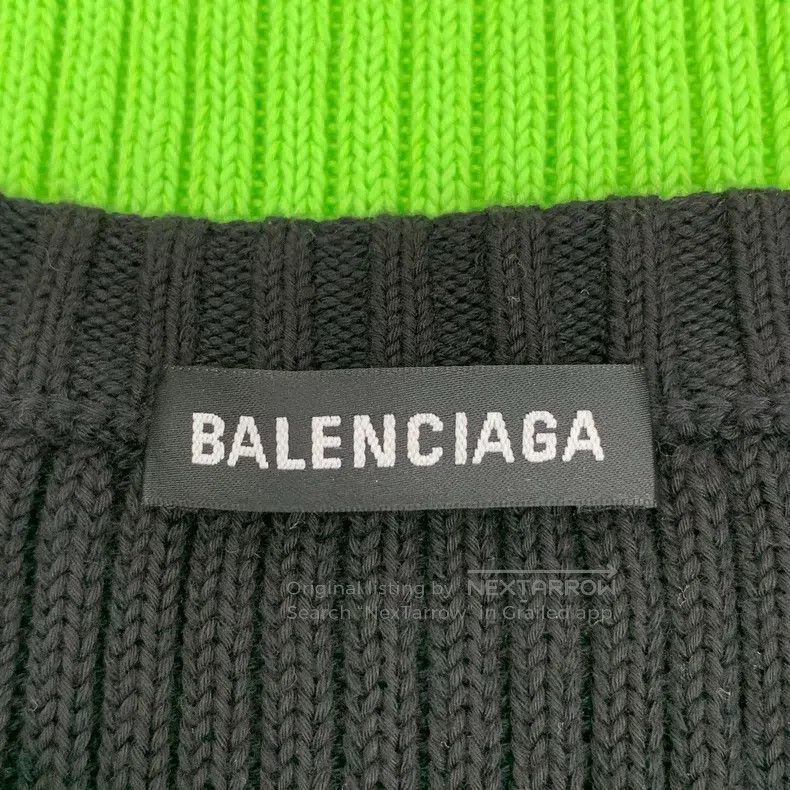 Balenciaga Balenciaga Color-Blocked Logo Letter Embroidered Cotton Cr Size US S / EU 44-46 / 1 - 5 Thumbnail