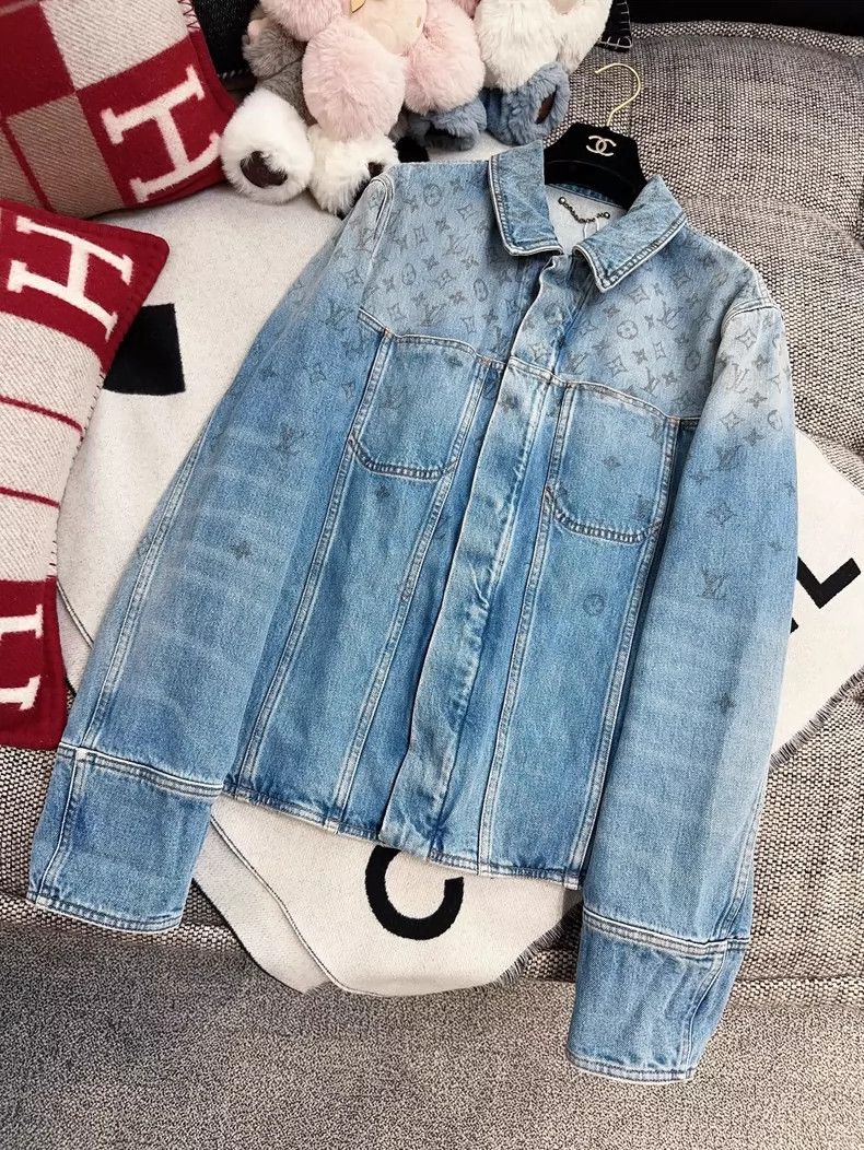 Louis Vuitton LOUIS VUITTON Blue presbyopic gradient denim jacket 2504-Ne Size US L / EU 52-54 / 3 - 8 Thumbnail