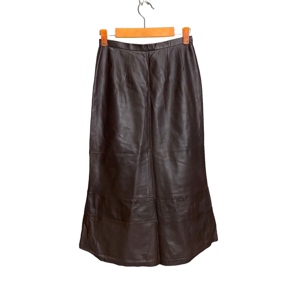Designer × Japanese Brand Cordier sheep leather midi skirt japan Size 26" / US 2 / IT 38 - 4 Thumbnail