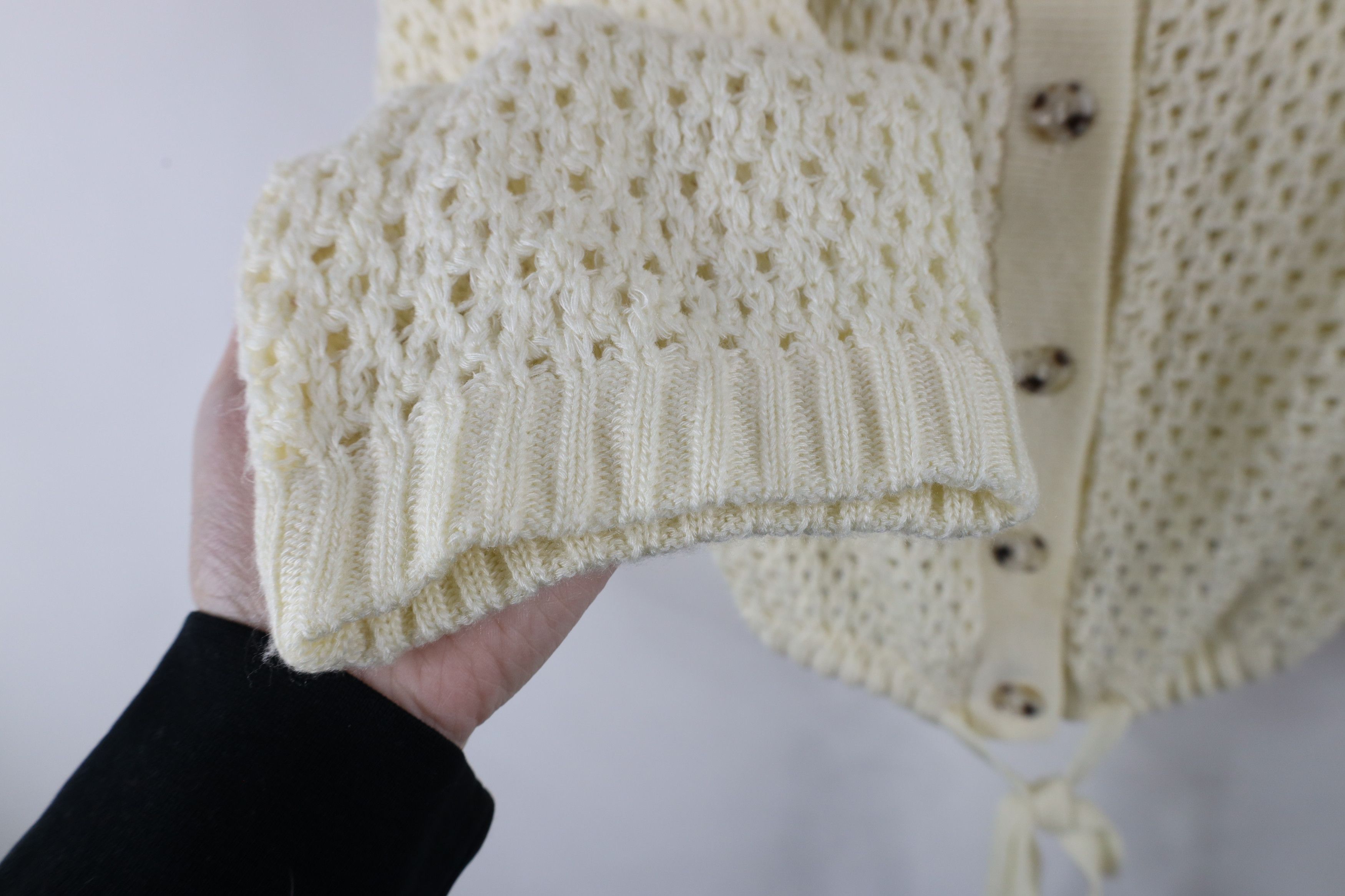 Vintage Vintage 60s 70s Rockabilly Crochet Knit Cardigan Sweater Size S / US 4 / IT 40 - 9 Thumbnail