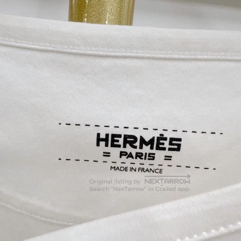 Hermes Hermès White Letter Short Sleeve T-Shirt. Size US XS / EU 42 / 0 - 5 Thumbnail