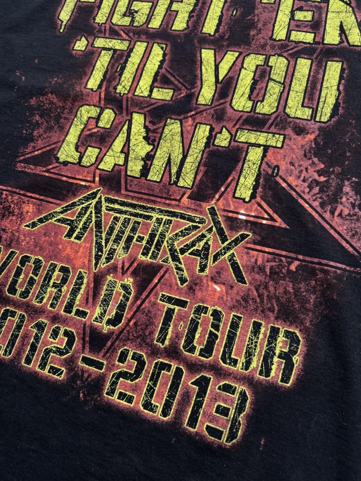 Vintage Anthrax big logo tee Tour Rock t-shirt size: XL Size US XL / EU 56 / 4 - 7 Thumbnail