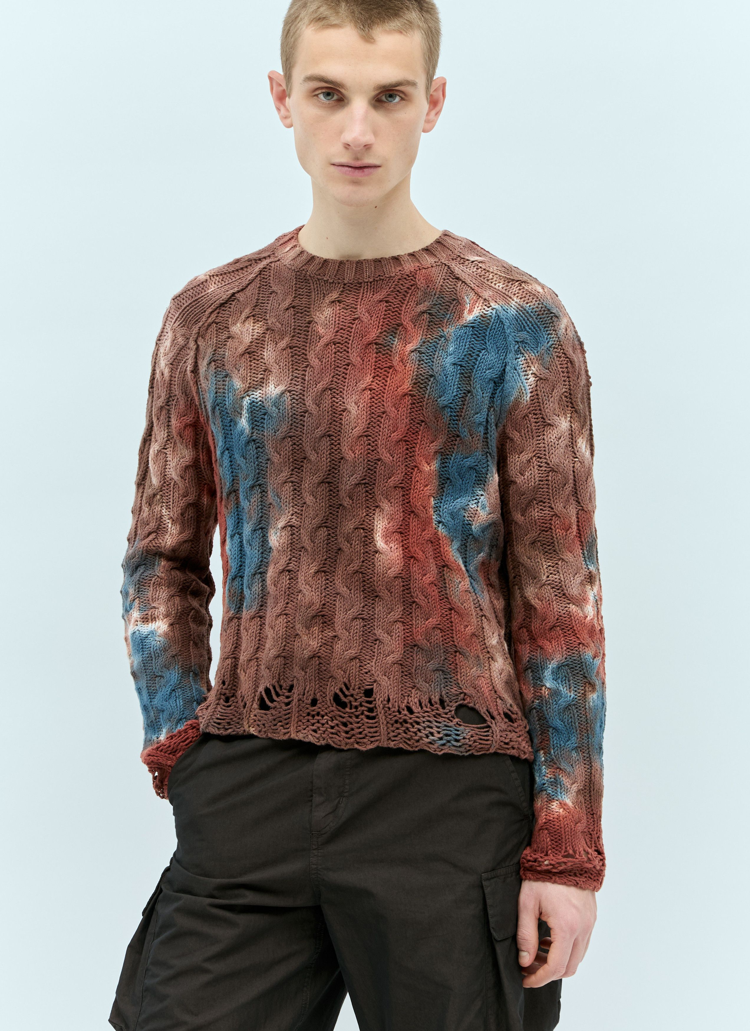 Tie dye knit sweater new arrivals