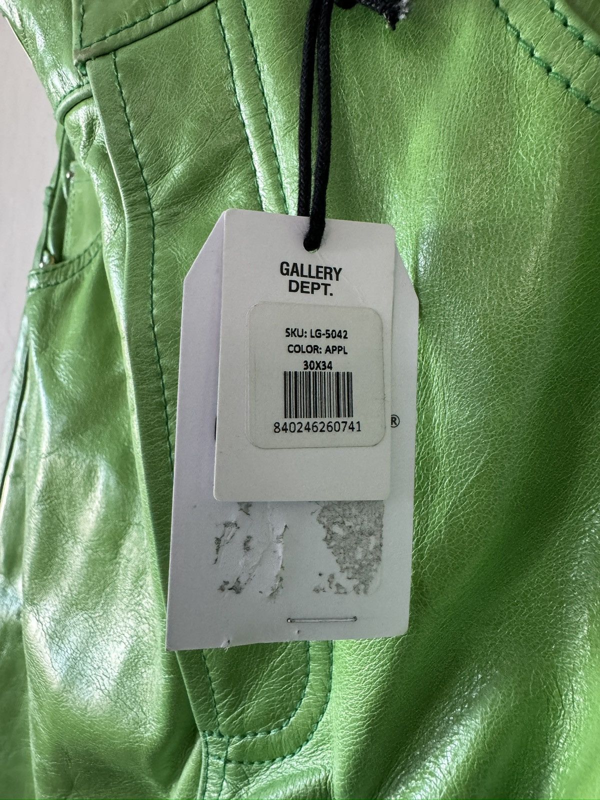 Gallery Dept. $6100 Green Leather Logan Pants Size US 30 / EU 46 - 3 Thumbnail