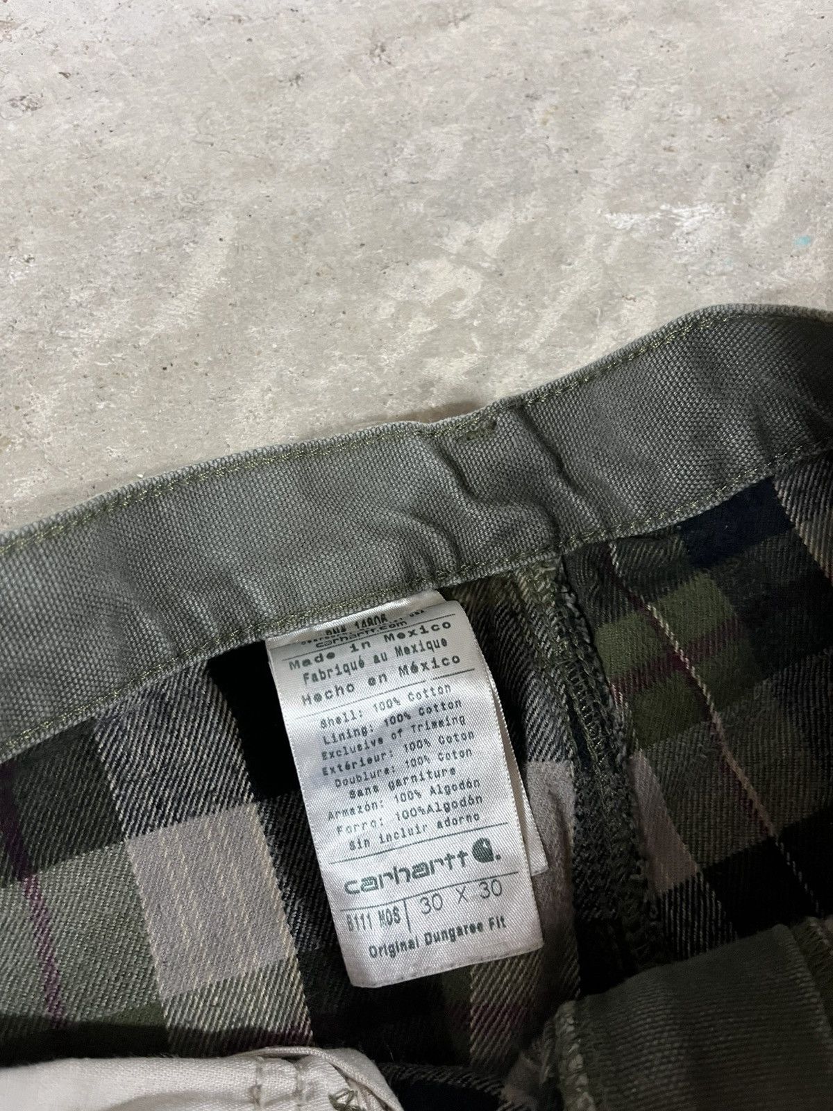 Carhartt Carhartt B111 MOS Flannel Lined Work Pants Faded Green Size US 30 / EU 46 - 5 Thumbnail