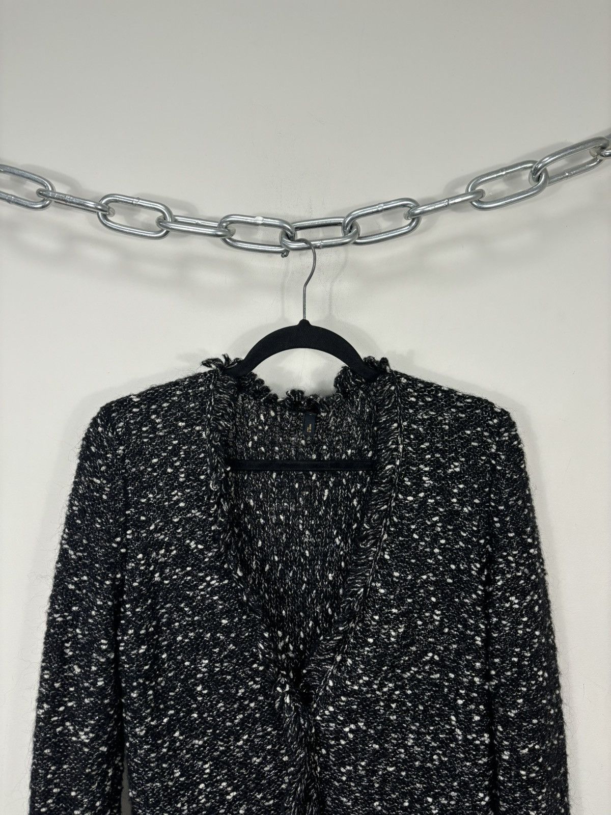 Escada Escada Abstract 1-Button Luxury Wool Mohair Cardigan Sweater Size S / US 4 / IT 40 - 4 Thumbnail