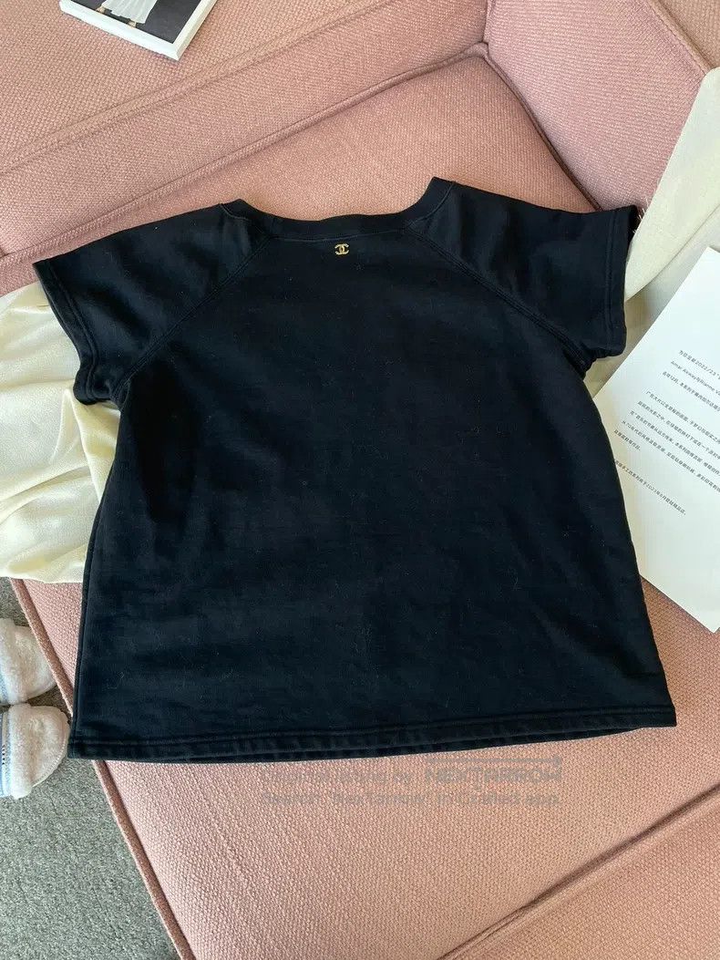 Chanel Chanel Greek series black gold-plated logo double CT shirt Size L / US 10 / IT 46 - 3 Thumbnail