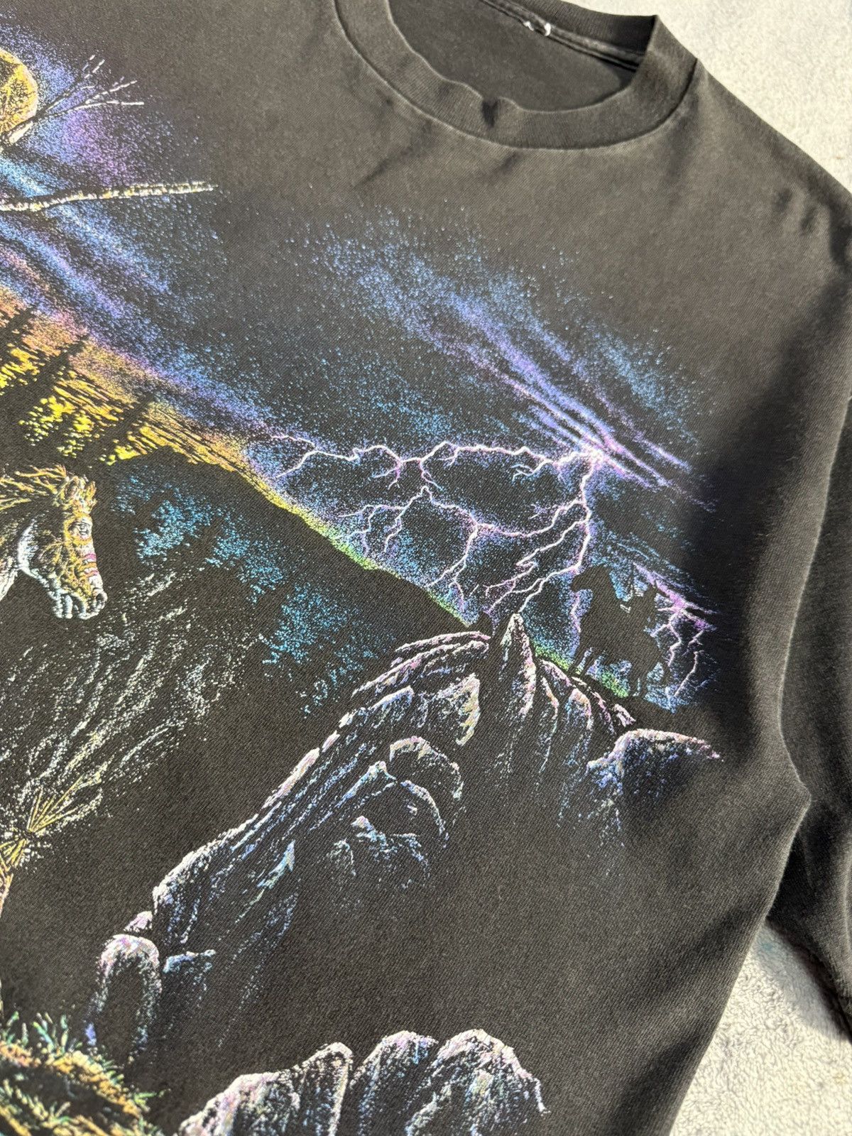 Vintage Vintage 90s Wild Horses Nature Moonlight & Thunder Art Shirt Size US M / EU 48-50 / 2 - 4 Thumbnail