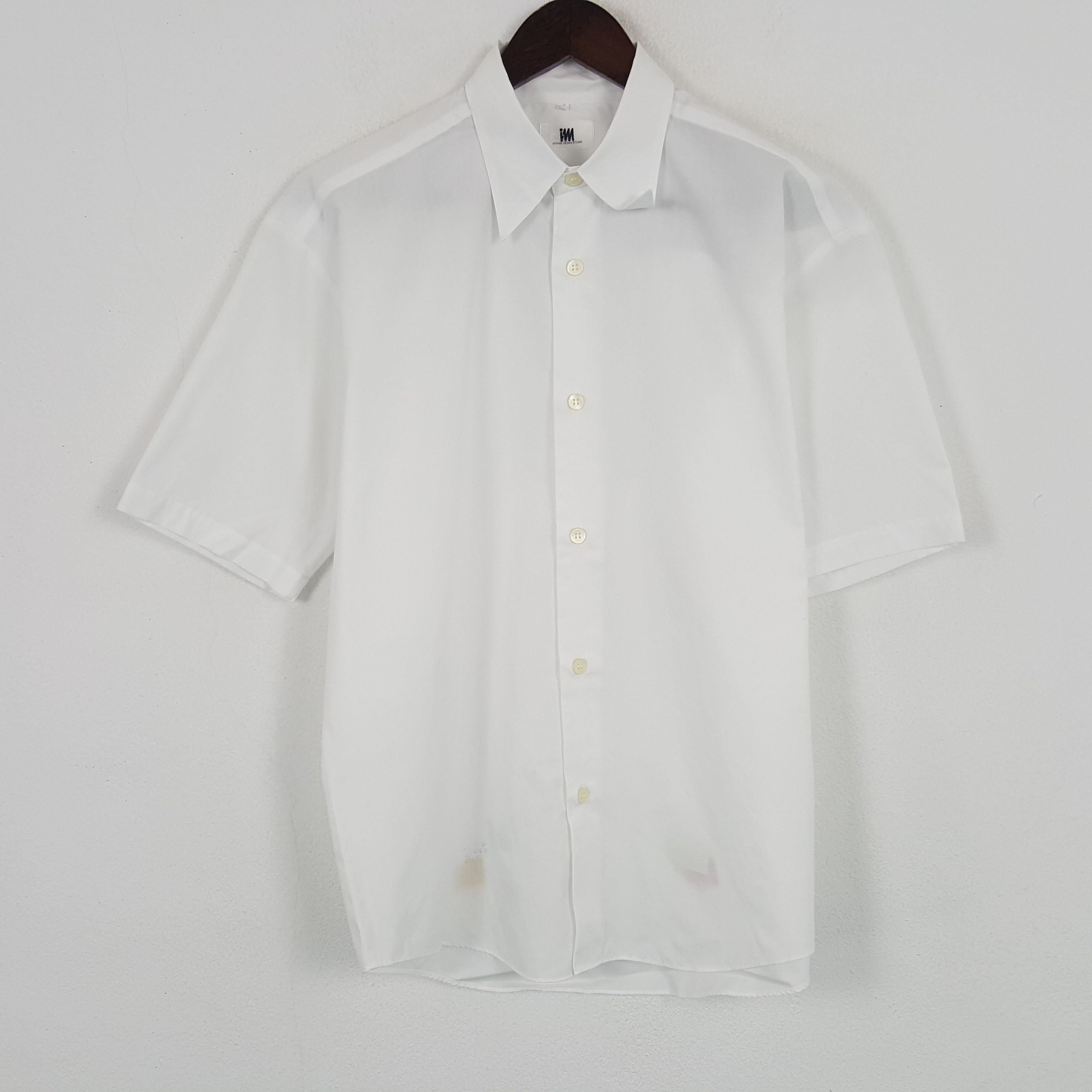 Issey Miyake × Japanese Brand × Vintage Vintage Issey Miyake White Plain Button Up Shirt Size US L / EU 52-54 / 3 - 1 Thumbnail
