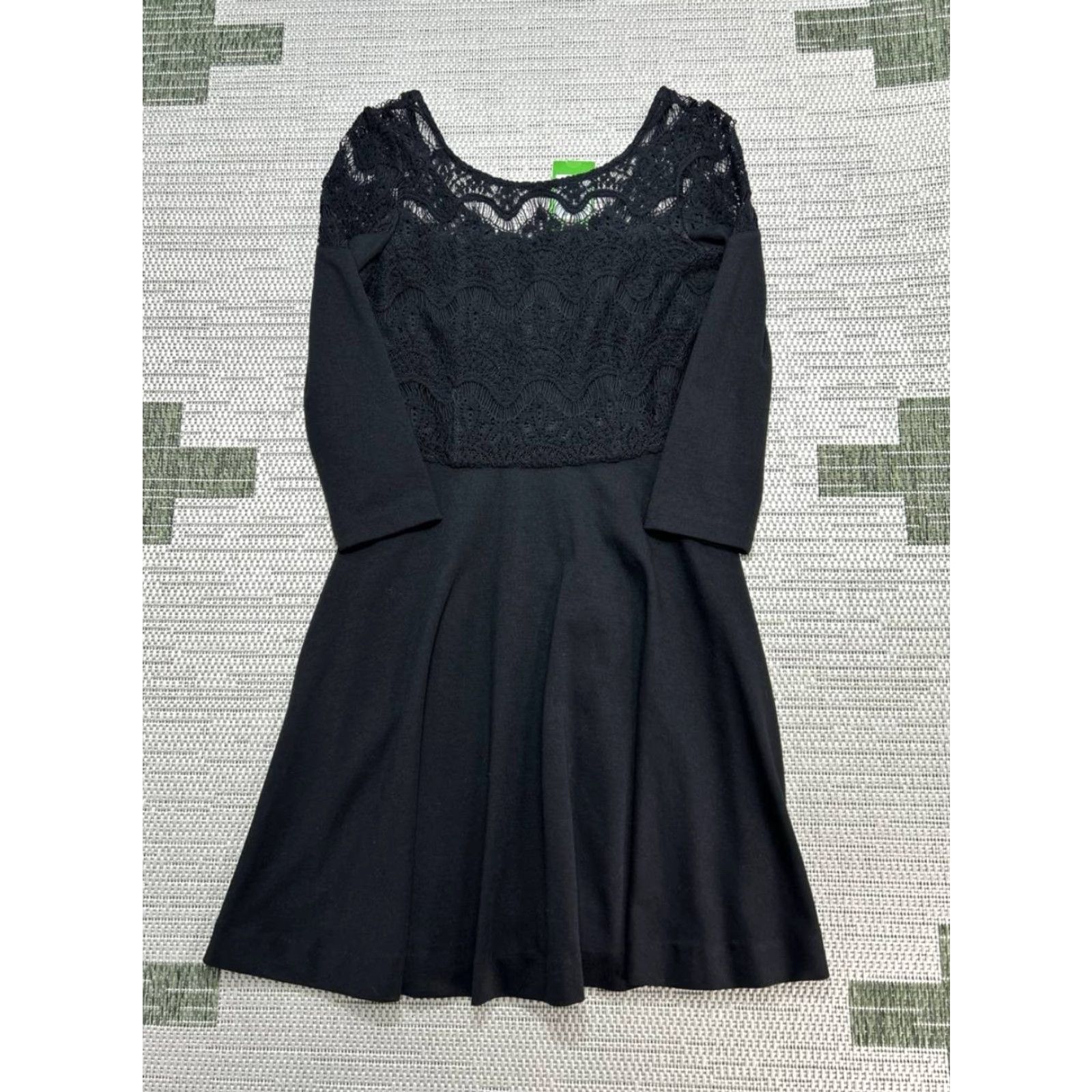 Lilly Pulitzer VINTAGE Lilly Pulitzer Remmy Fit & Flare Dress Womens Small Black Bodice Lace New Size S / US 4 / IT 40 - 2 Thumbnail