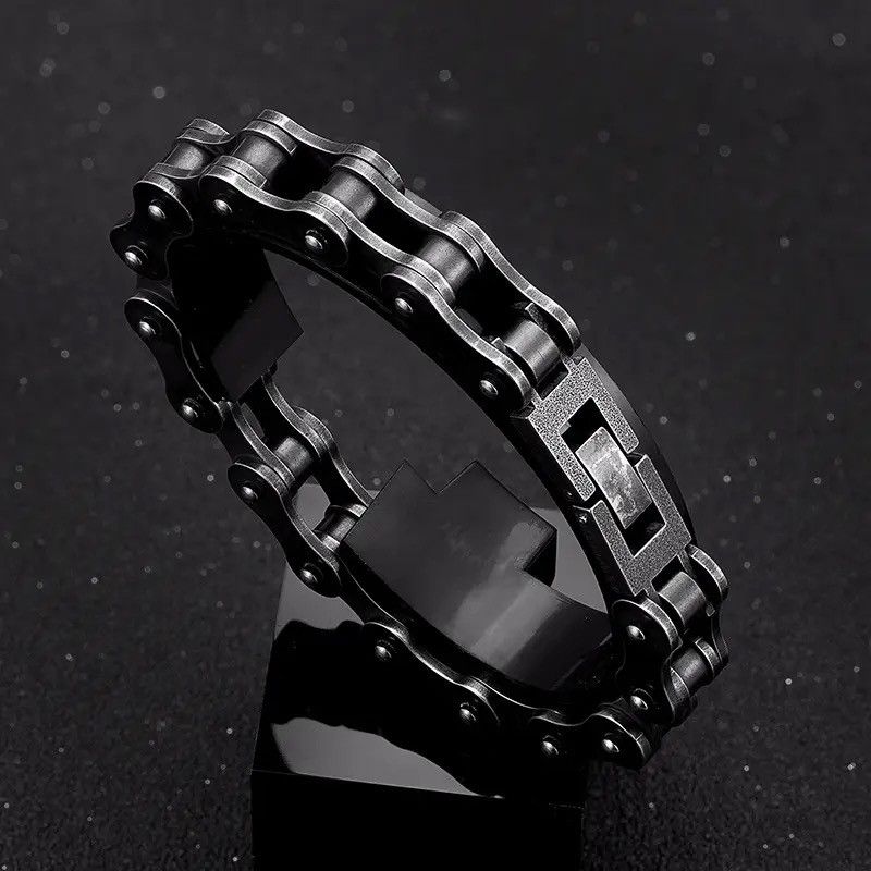 Jewelry Vintage Bicycle Chain Wide Bracelet Punk Gothic Rock Size ONE SIZE - 5 Thumbnail