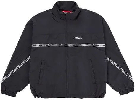 Supreme Supreme Logo Taping Track Jacket Black ( M ) SS26 Size US M / EU 48-50 / 2 - 5 Thumbnail