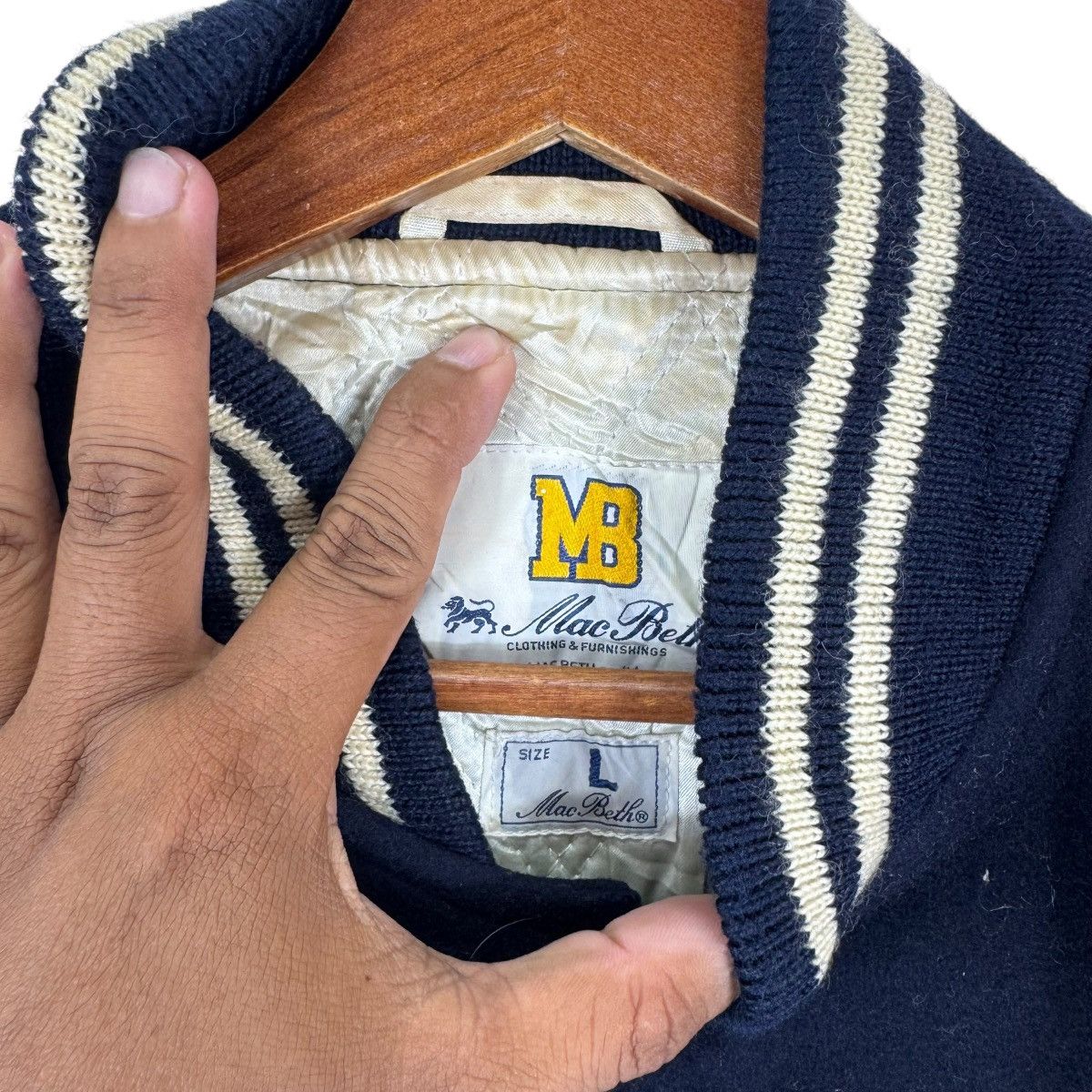 Macbeth VINTAGE MACBETH VARSITY LEATHET WOOL JACKET Size US L / EU 52-54 / 3 - 5 Thumbnail