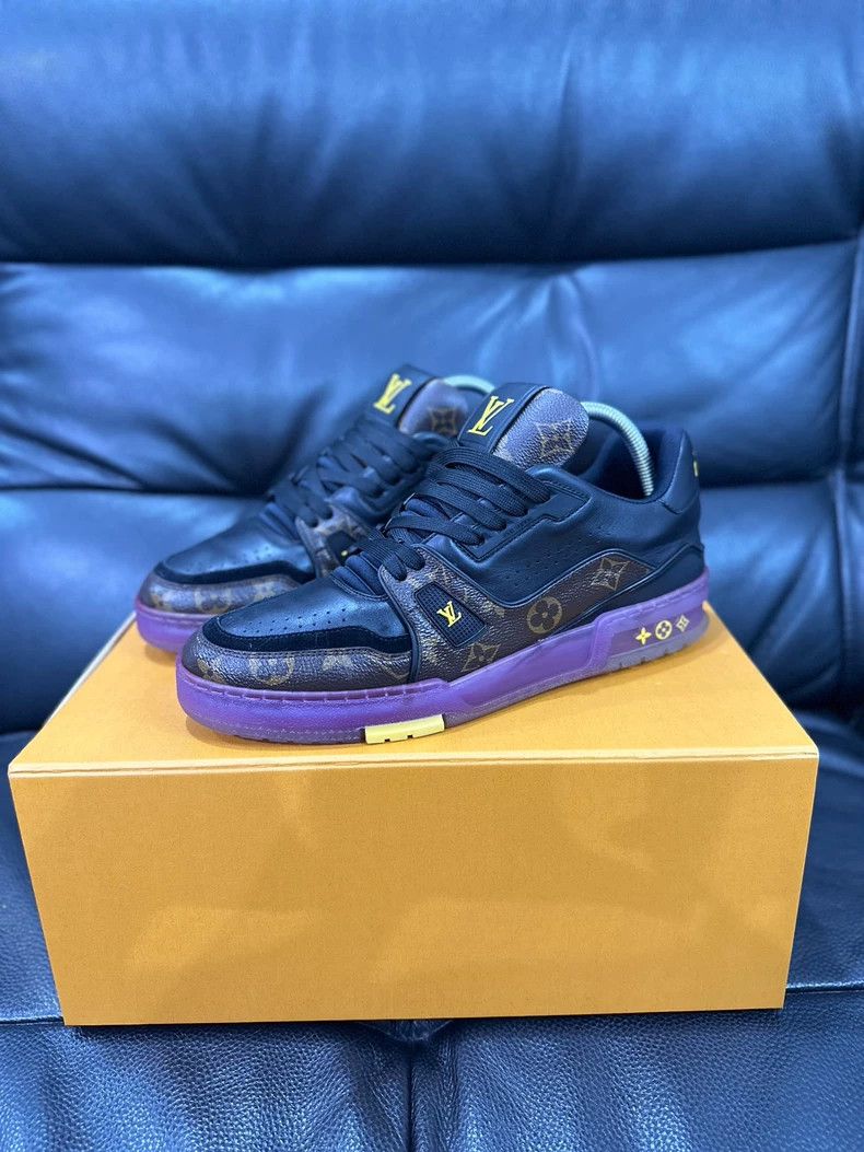 Louis Vuitton Louis Vuitton Trainer Casual Board Shoes Lakers Purple and Size US 8 / EU 41 - 1 Thumbnail