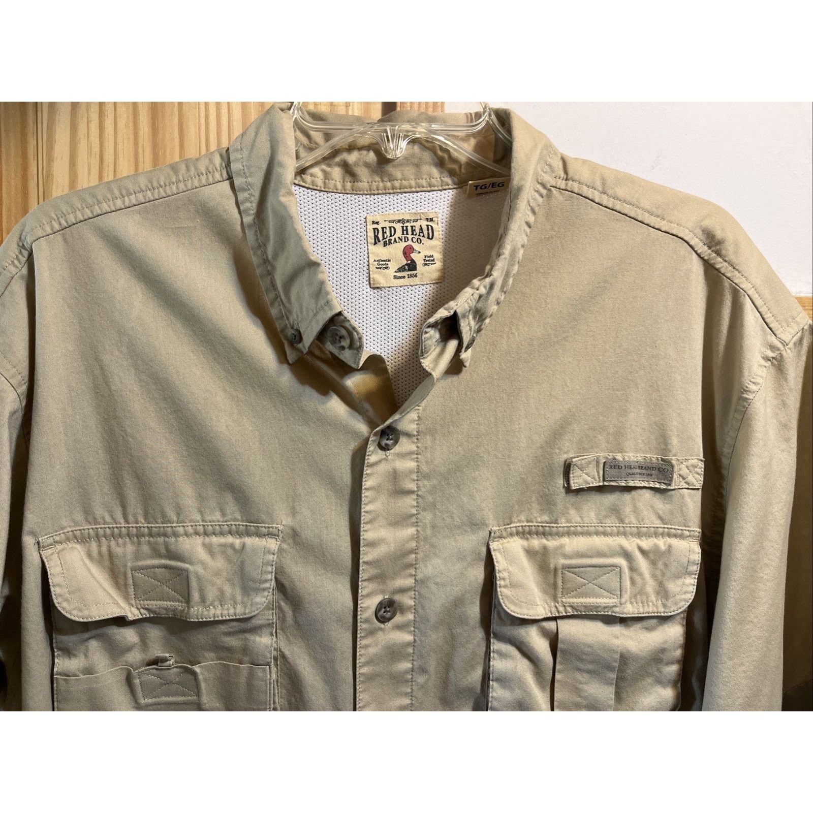 Redhead Redhead Men’s XL Brown Button Cotton Polyester Fishing Shirt Size US XL / EU 56 / 4 - 5 Thumbnail