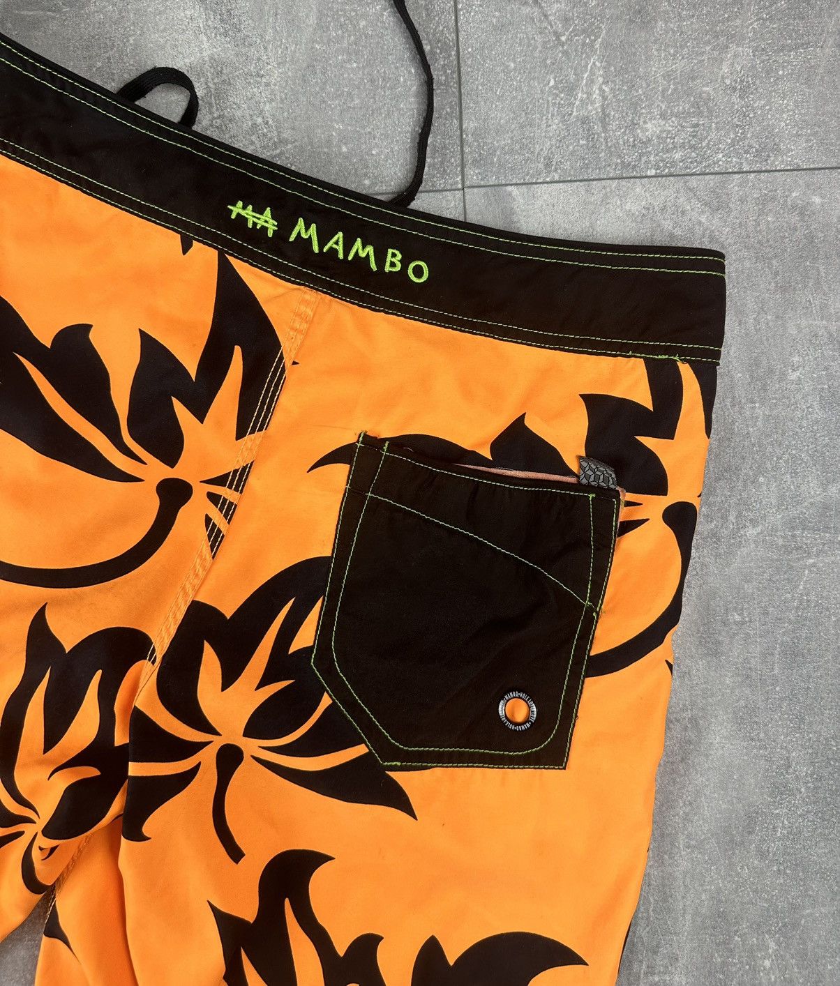 Mambo Mambo Surf Orange Board Short Floral Overprint Y2K Size US 32 / EU 48 - 13 Thumbnail