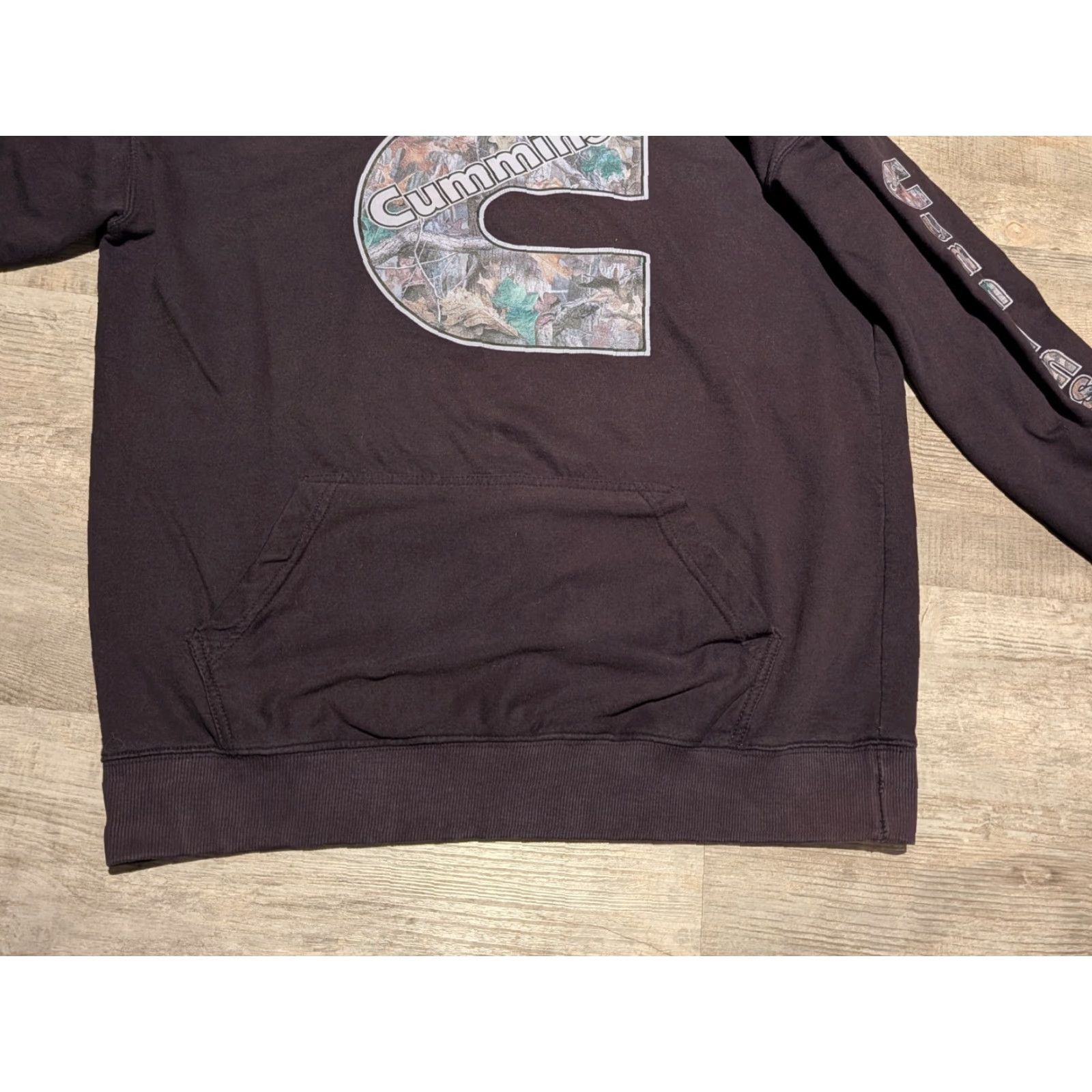 Diesel Cummins Hoodie Mens XL Black Long Sleeve Cummins Diesel Camouflage Logo Sleeve Hits Jon Lauren Apparel Hoodie Size US XL / EU 56 / 4 - 6 Thumbnail