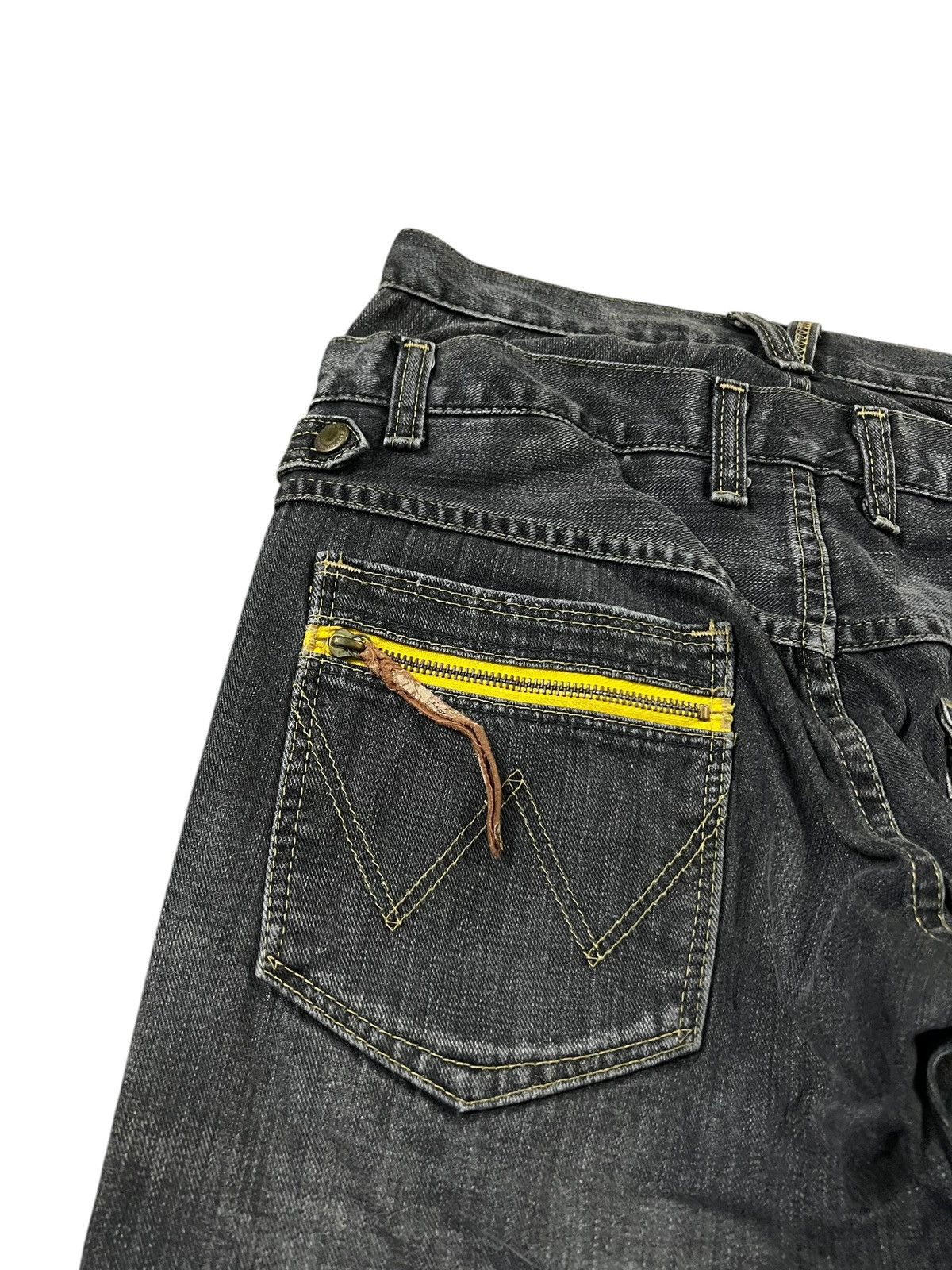 If Six Was Nine × Le Grande Bleu (L.G.B.) × Wrangler 💥Double Waist 💥Vintage Wrangler Faded Flare Jeans Rare Size US 31 - 9 Thumbnail