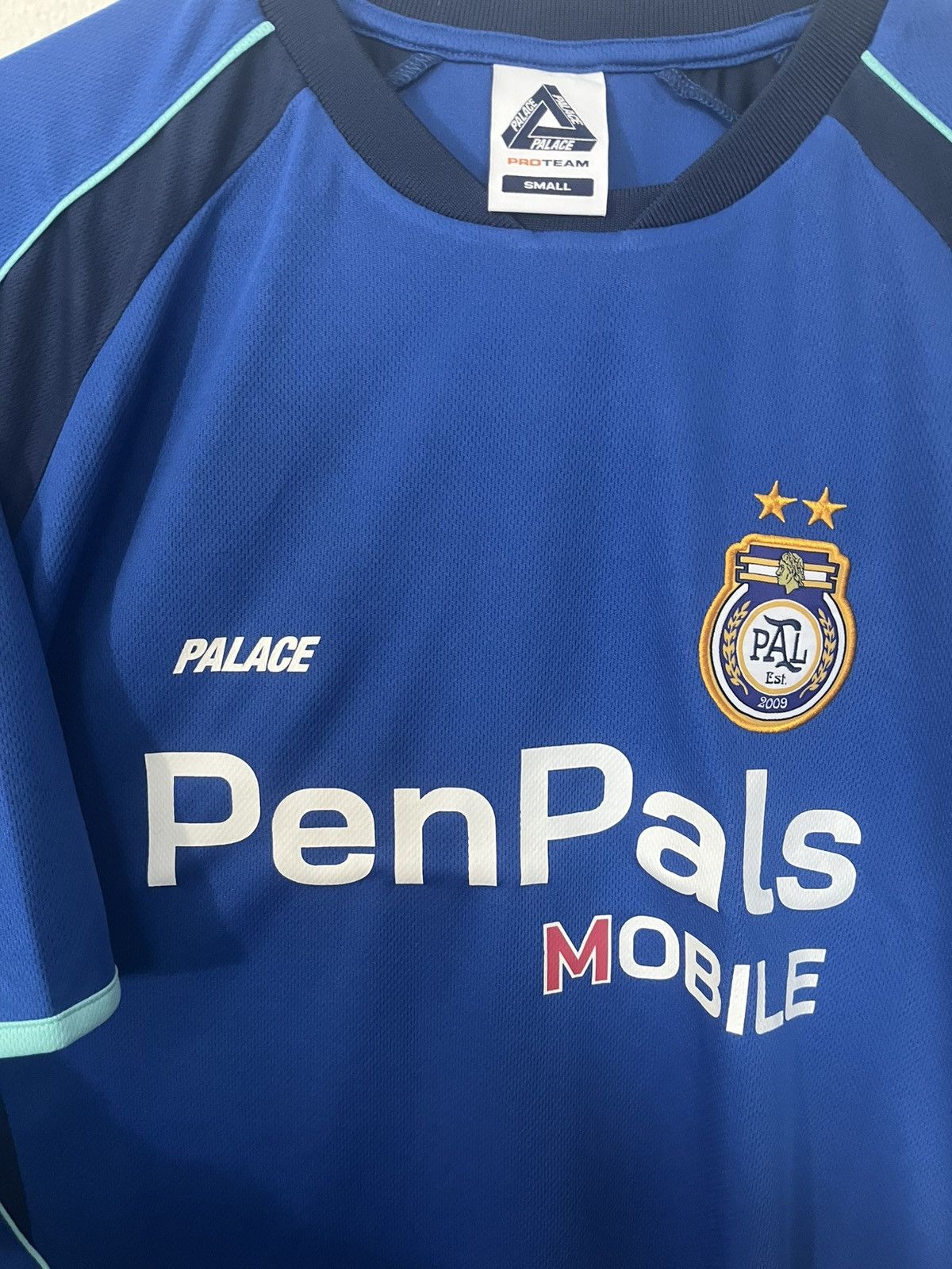 Palace Palace Skateboards Pen Pals Jersey Blue Soccer Football S