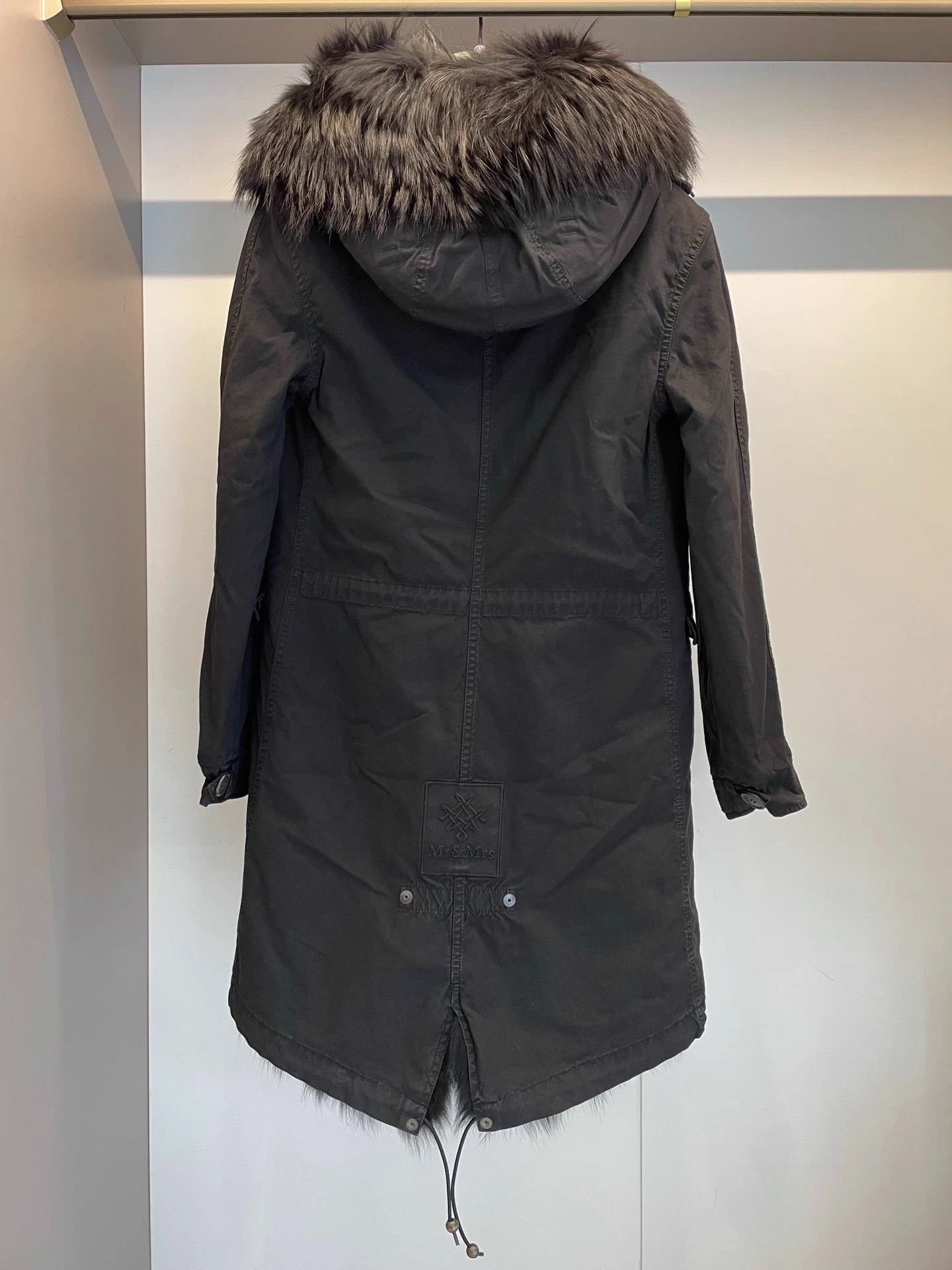 MR & MRS ITALY Mr &Mrs Italy Black Mid-Length Coat Fox Fur Lining XS Size XS / US 0-2 / IT 36-38 - 2 Thumbnail