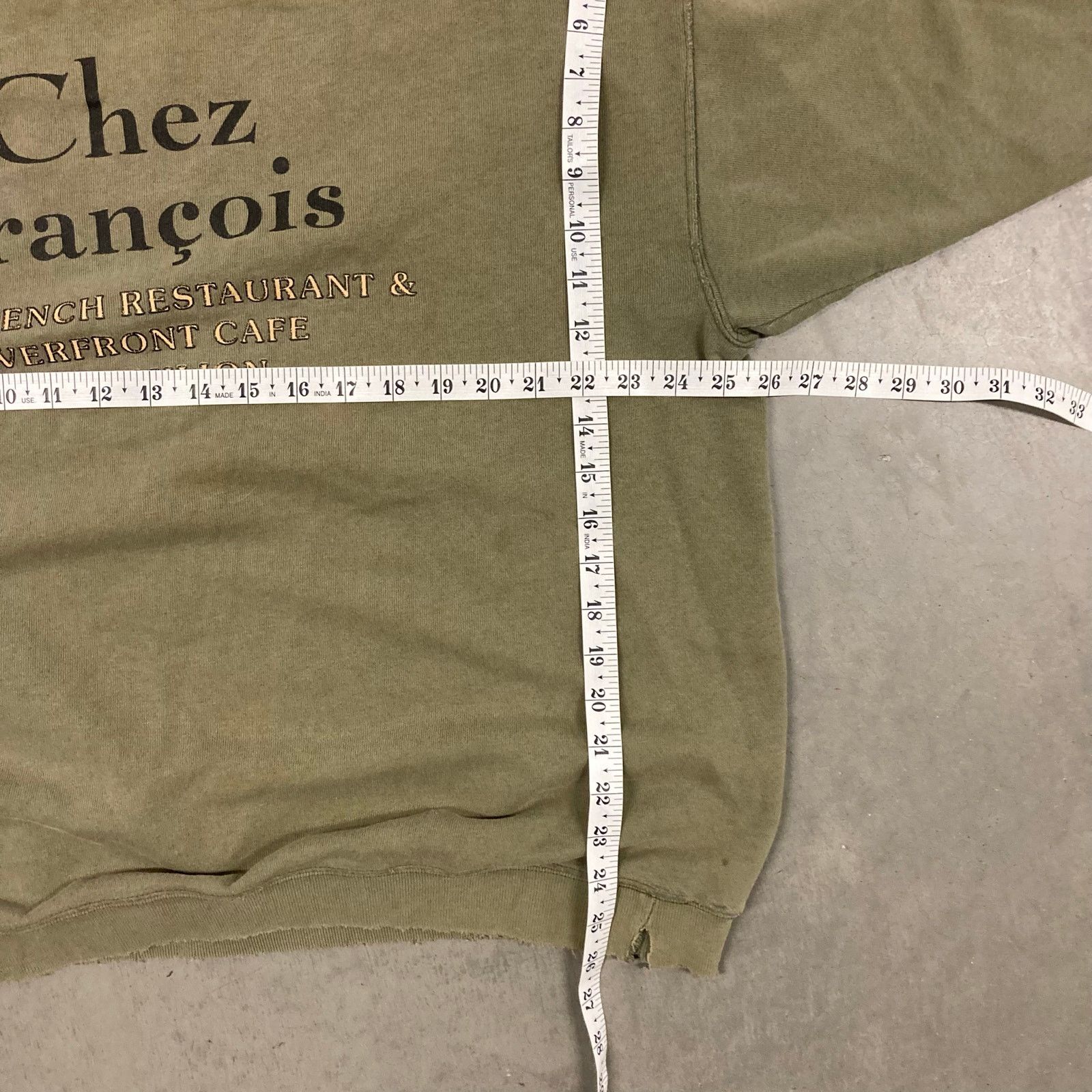Vintage vintage 90s distressed green graphic sweatshirt Size US XL / EU 56 / 4 - 4 Thumbnail
