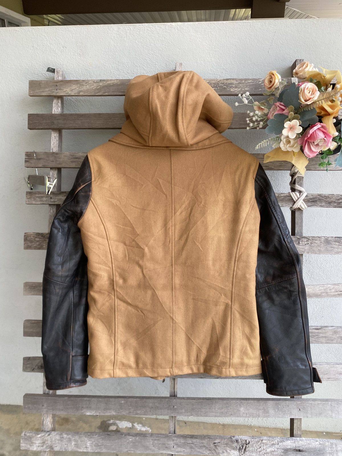 Tete Homme Vintage Tete Homme by Issey Miyake Varsity Leather Jacket Size US M / EU 48-50 / 2 - 7 Thumbnail