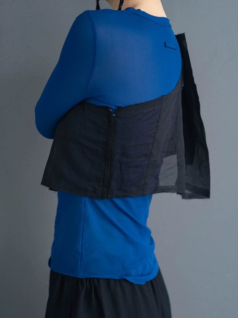 Comme des Garcons Comme Des Garcons Velvet paneled asymmetric top Size M / US 6-8 / IT 42-44 - 7 Thumbnail