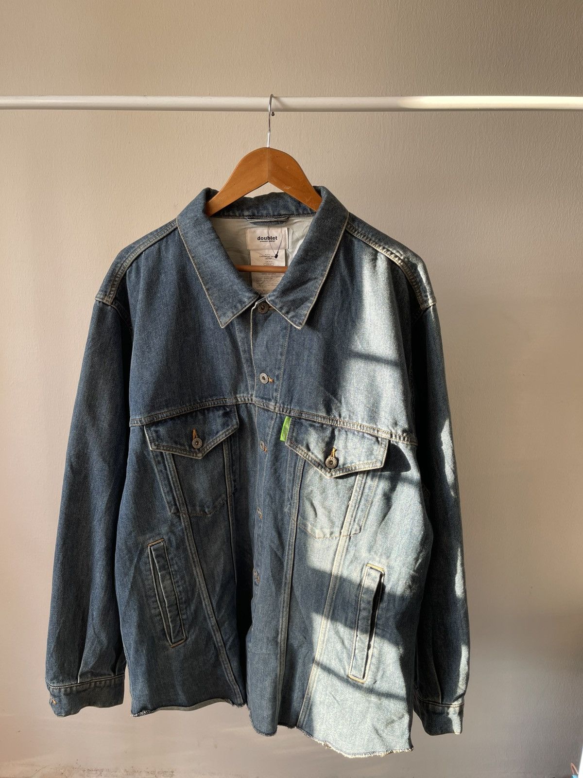Doublet 2019 Doublet Cashmere Oversize Denim Jacket Size US XL / EU 56 / 4 - 2 Thumbnail