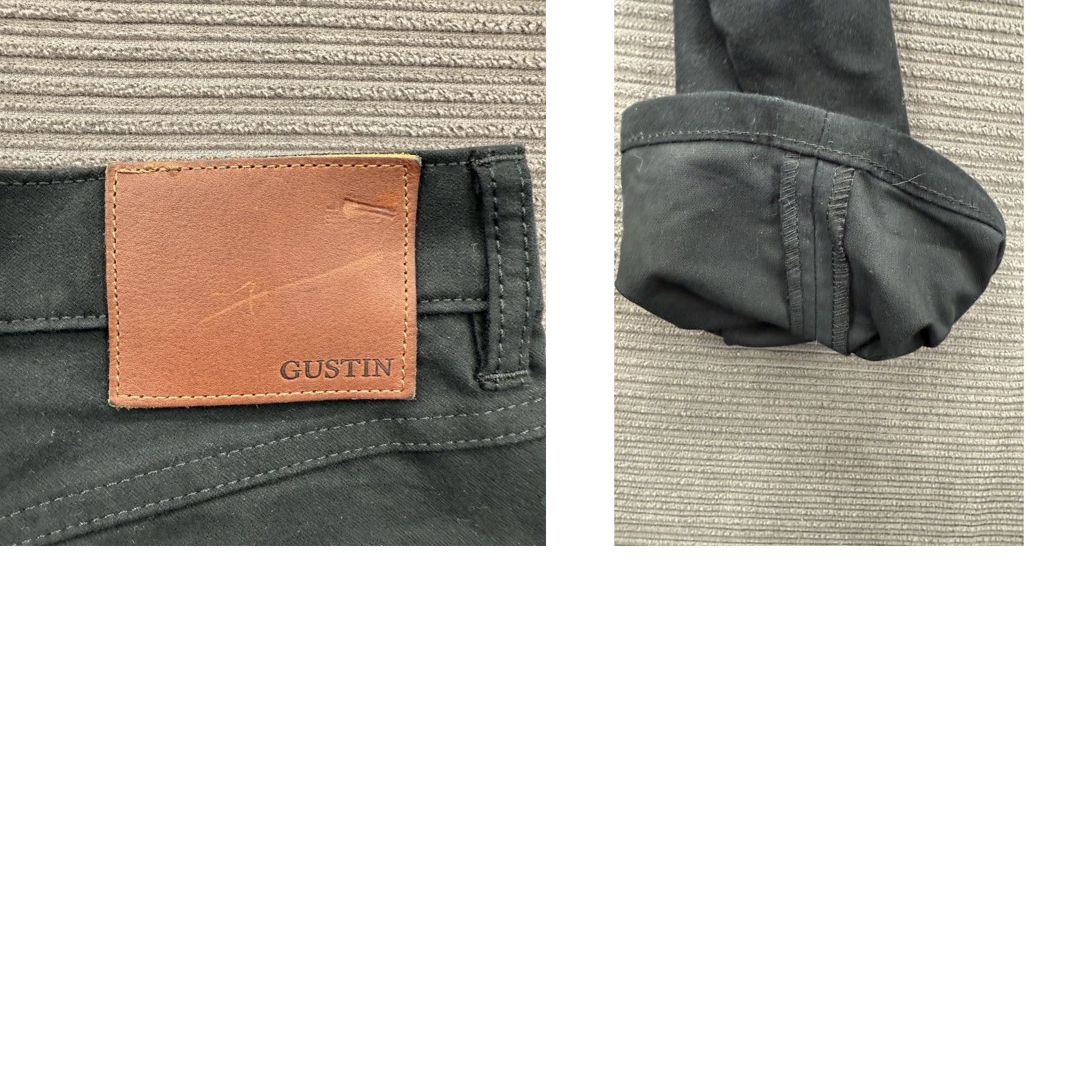 Gustin Gustin Jeans Men Slim 30/33 Black Denim Button Fly Straight Jeans Size US 30 / EU 46 - 9 Thumbnail