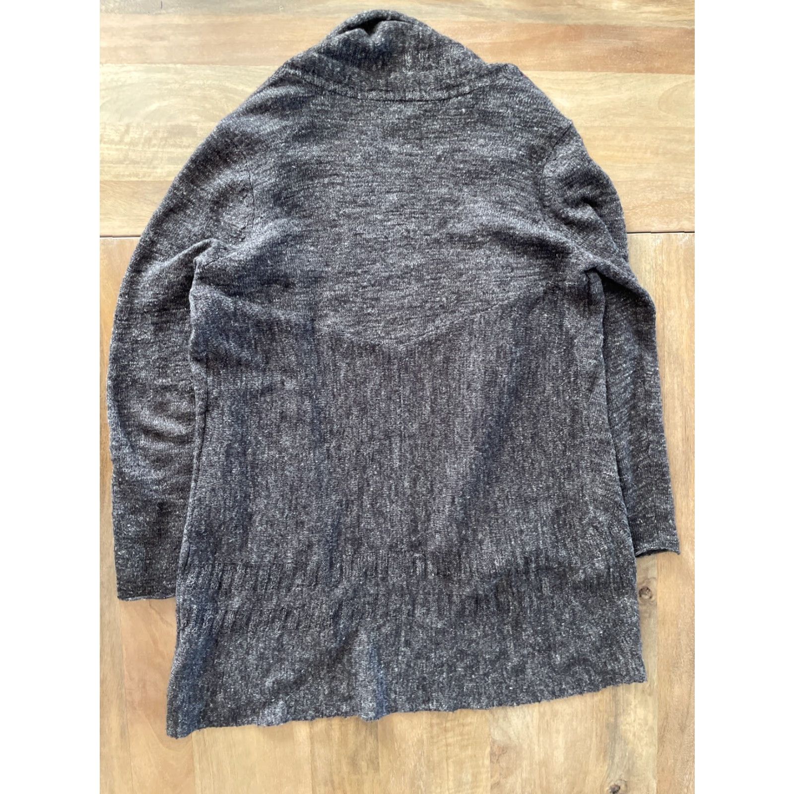 Eileen Fisher Eileen Fisher Sweater Cardigan Womens Petite Medium Open Front Wool/Silk/Linen V-Neck Casual Travel Gray Size M / US 6-8 / IT 42-44 - 4 Thumbnail