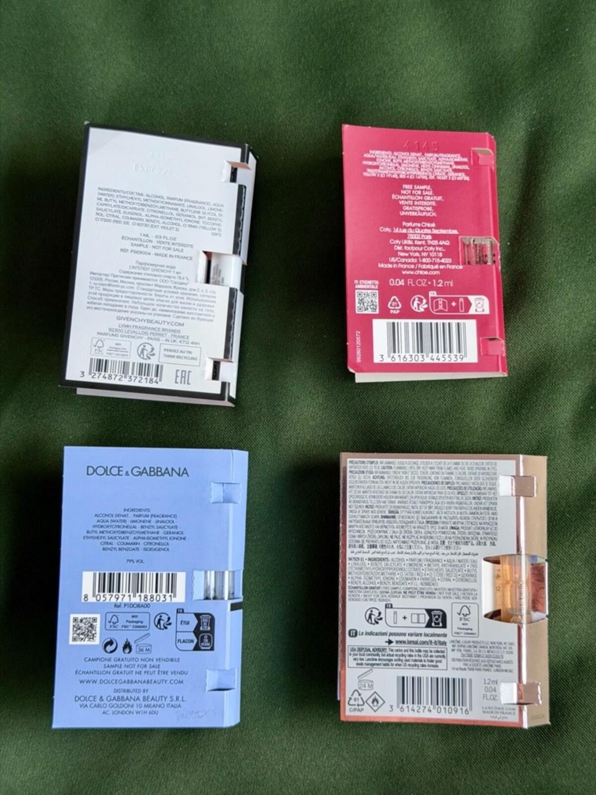 Givenchy Designer / Givenchy Lancome Chloe Dolce Perfume Samples 4pc Size ONE SIZE - 3 Thumbnail